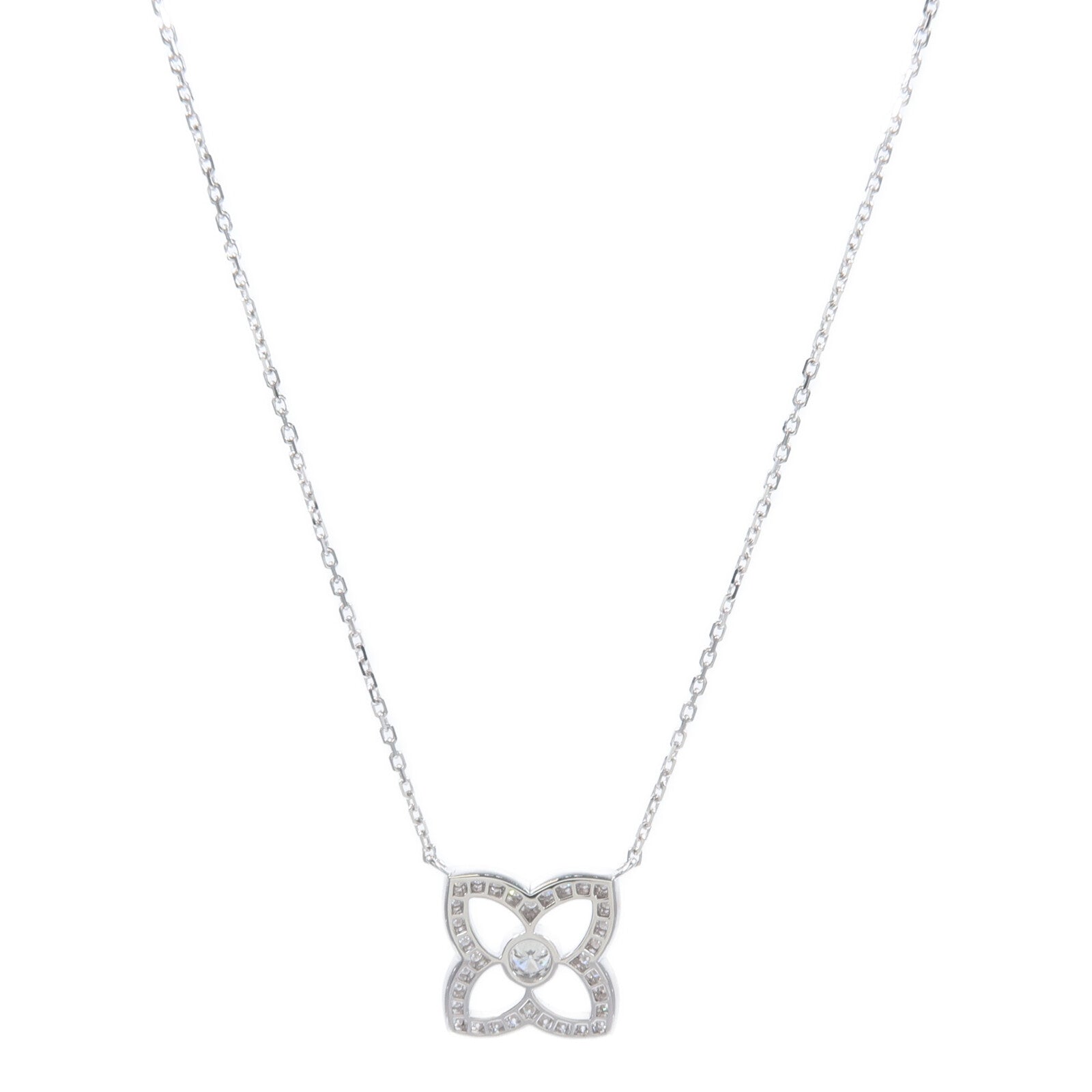 JEWELRY 18K白金De Beers Lotus鑽石項鍊