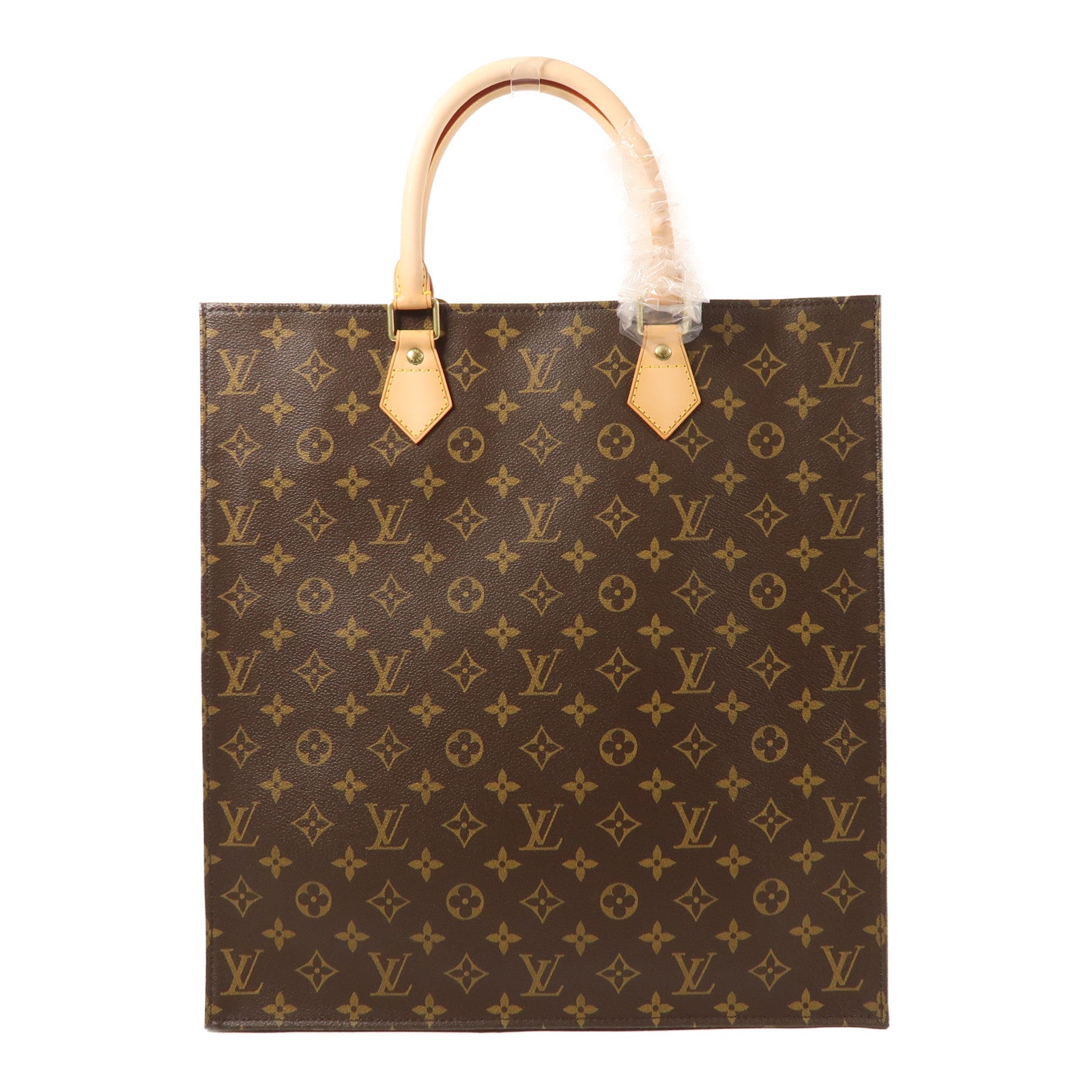 LOUIS VUITTON Monogram Sac Plat金扣手挽袋