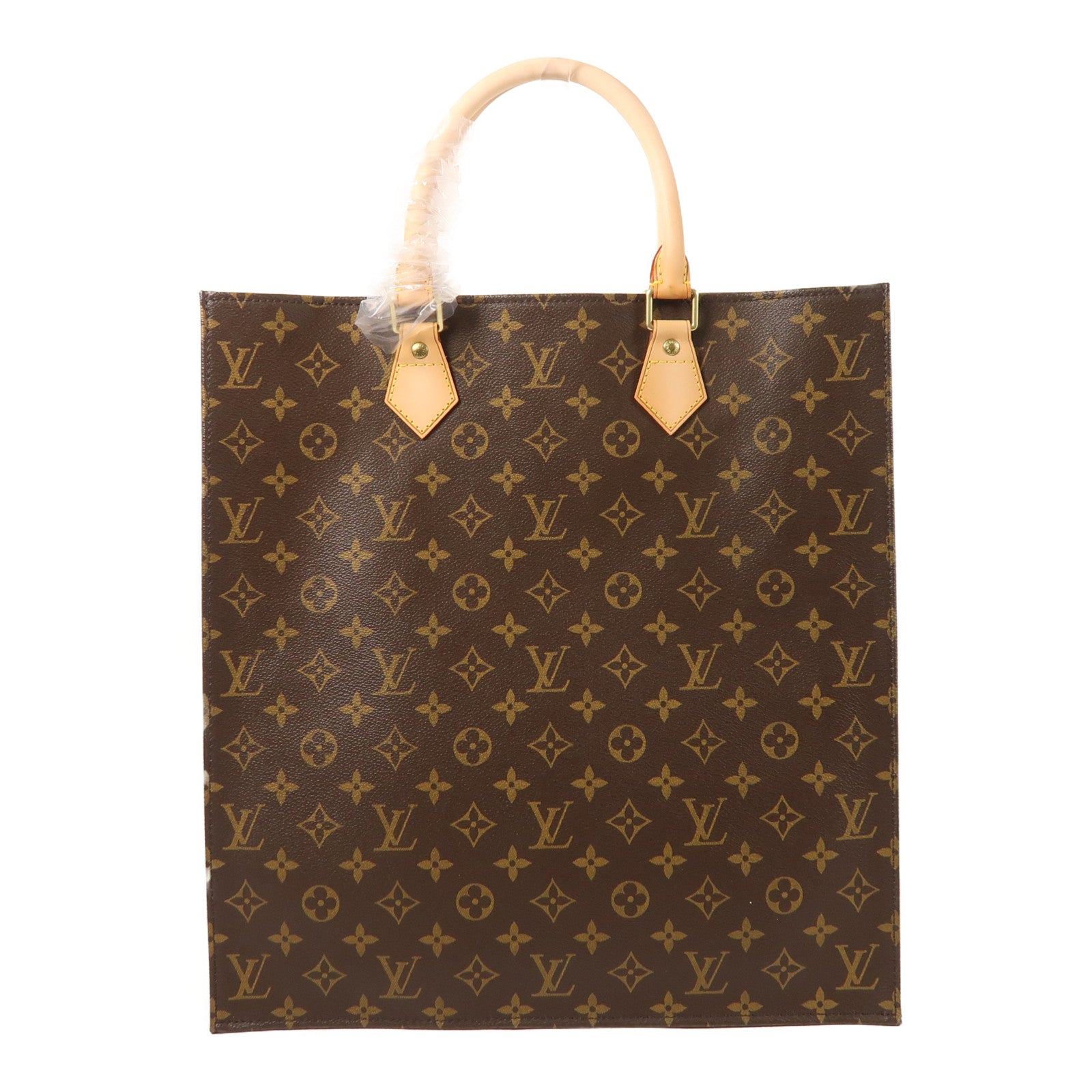 LOUIS VUITTON Monogram Sac Plat金扣手挽袋