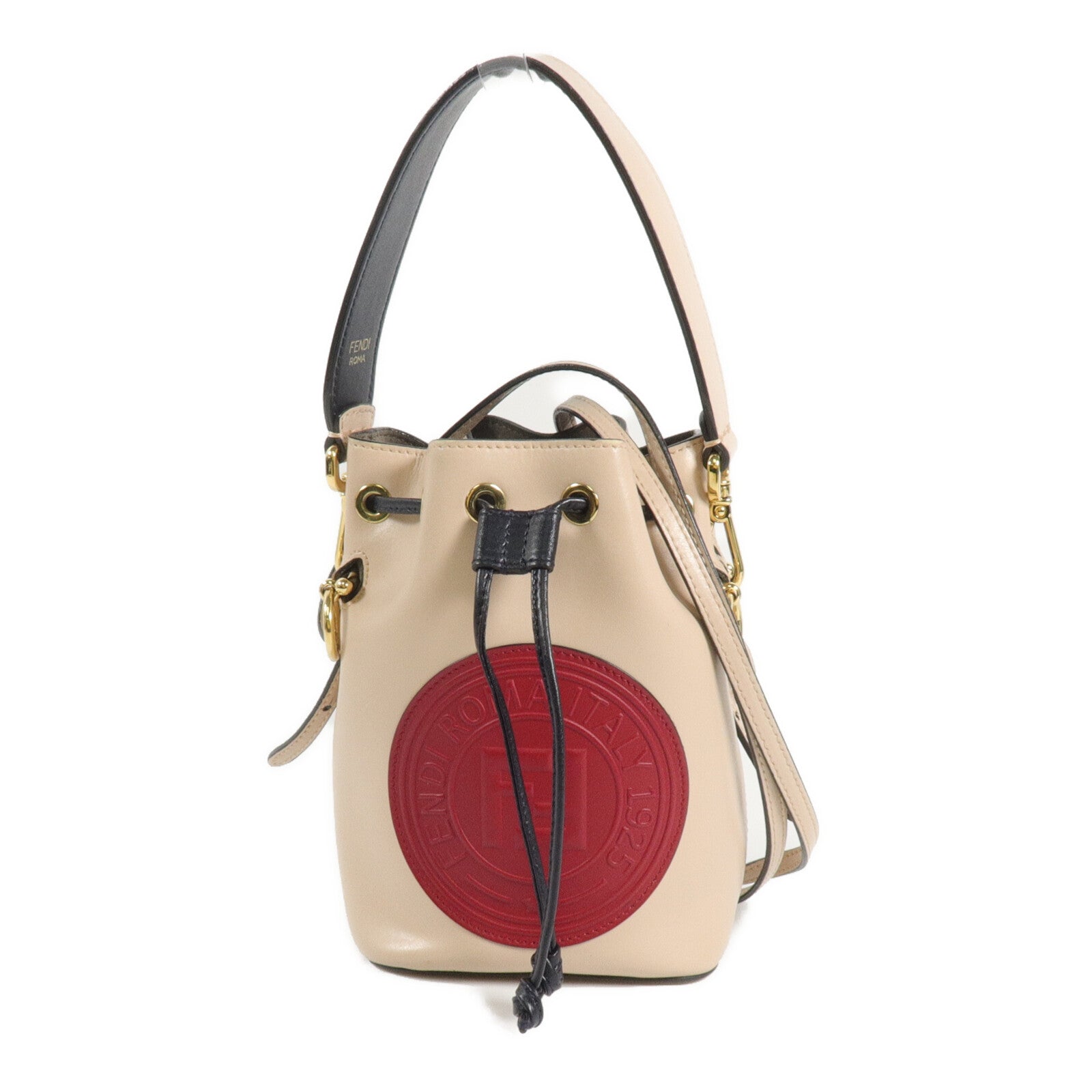 FENDI 牛皮皮革Mon Tresor Mini Bucket手挽肩背兩用袋