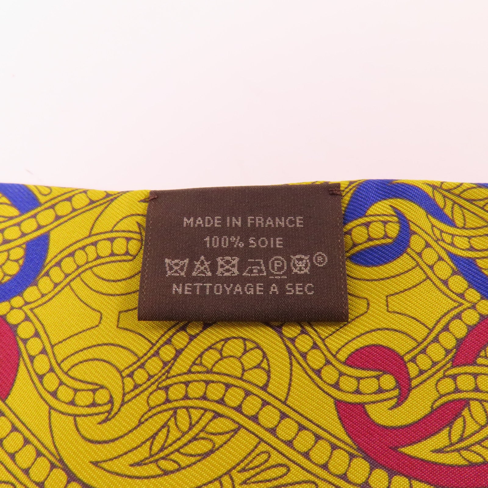 HERMES (PRICE DOWN) Scarf Scarves Silk Yellow/Blue/Red