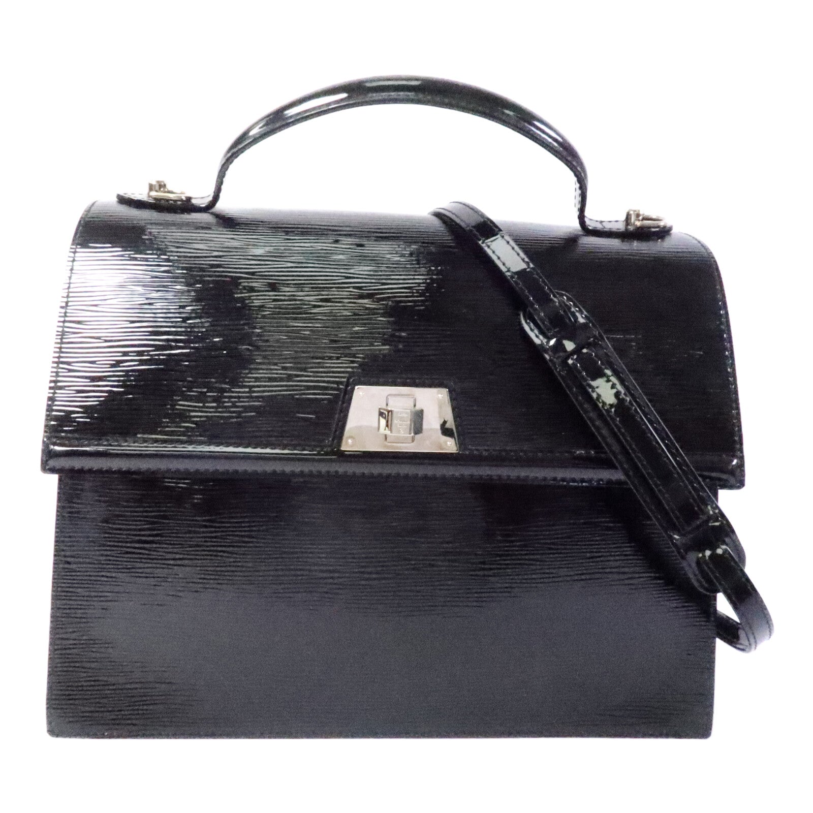 LOUIS VUITTON Epi Sevigne GM銀扣手挽肩背兩用袋