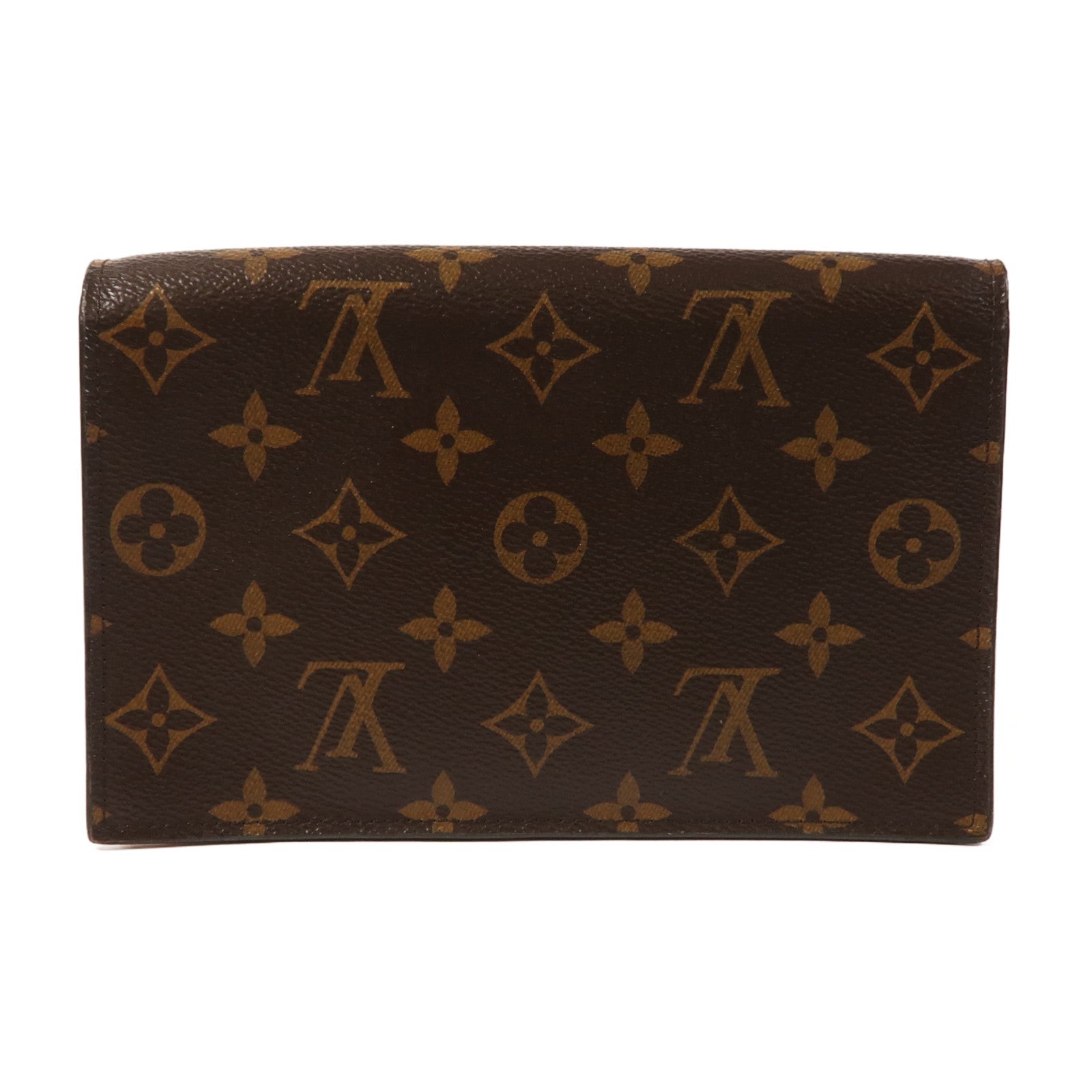LOUIS VUITTON Monogram Flore Chain Wallet金扣鏈帶肩背袋