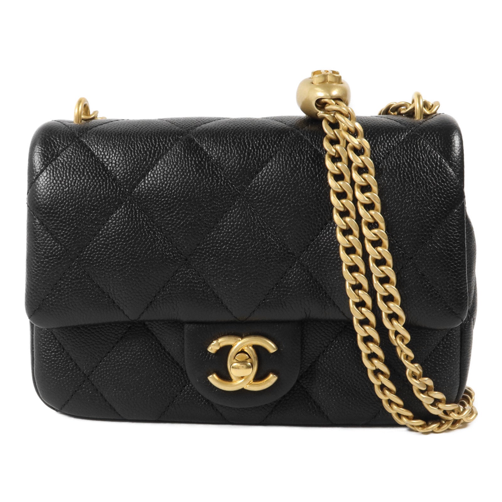 CHANEL 牛皮皮革Mini Flap Bag With Heart鏈帶肩背袋