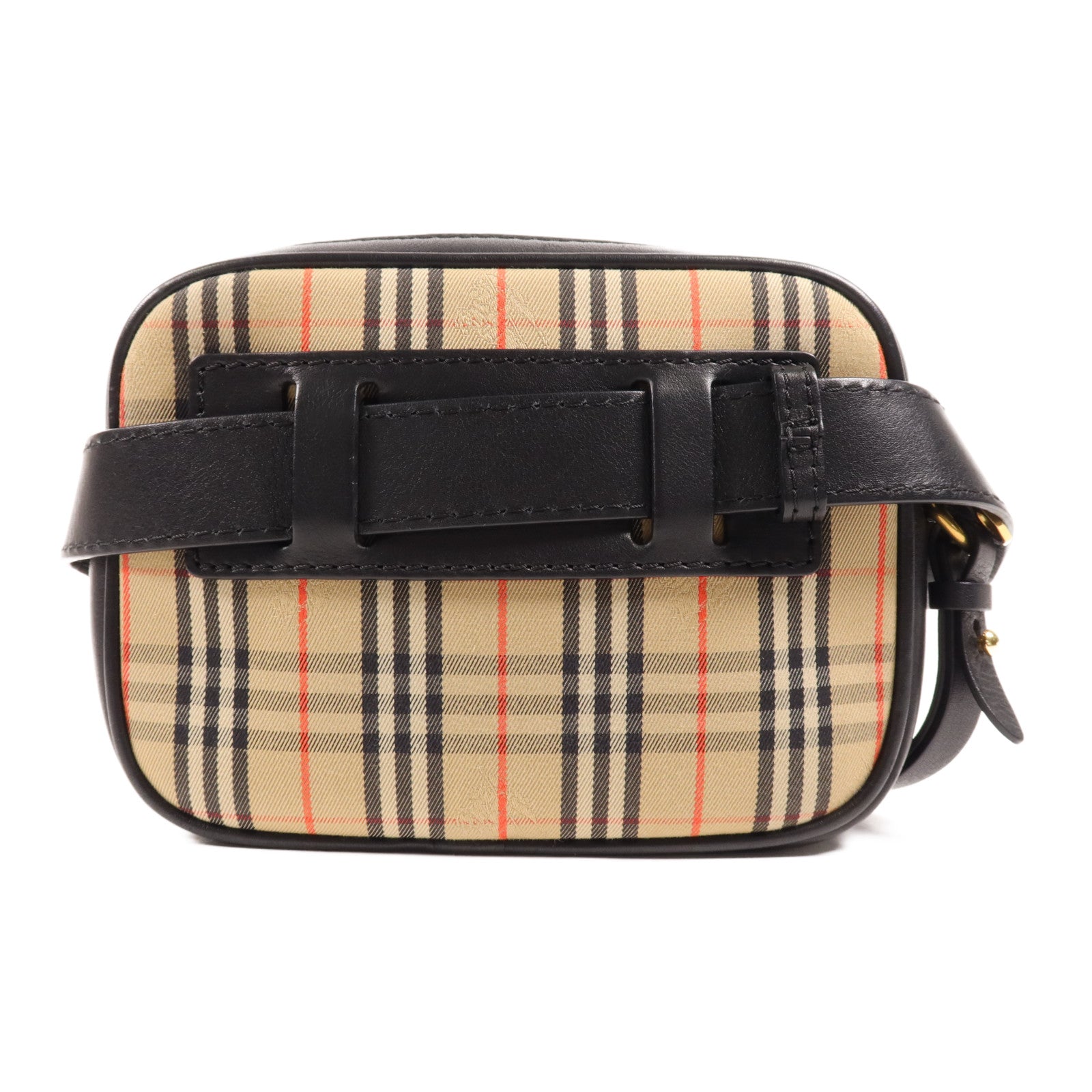 BURBERRY 帆布/牛皮皮革Belt Bag金扣腰包