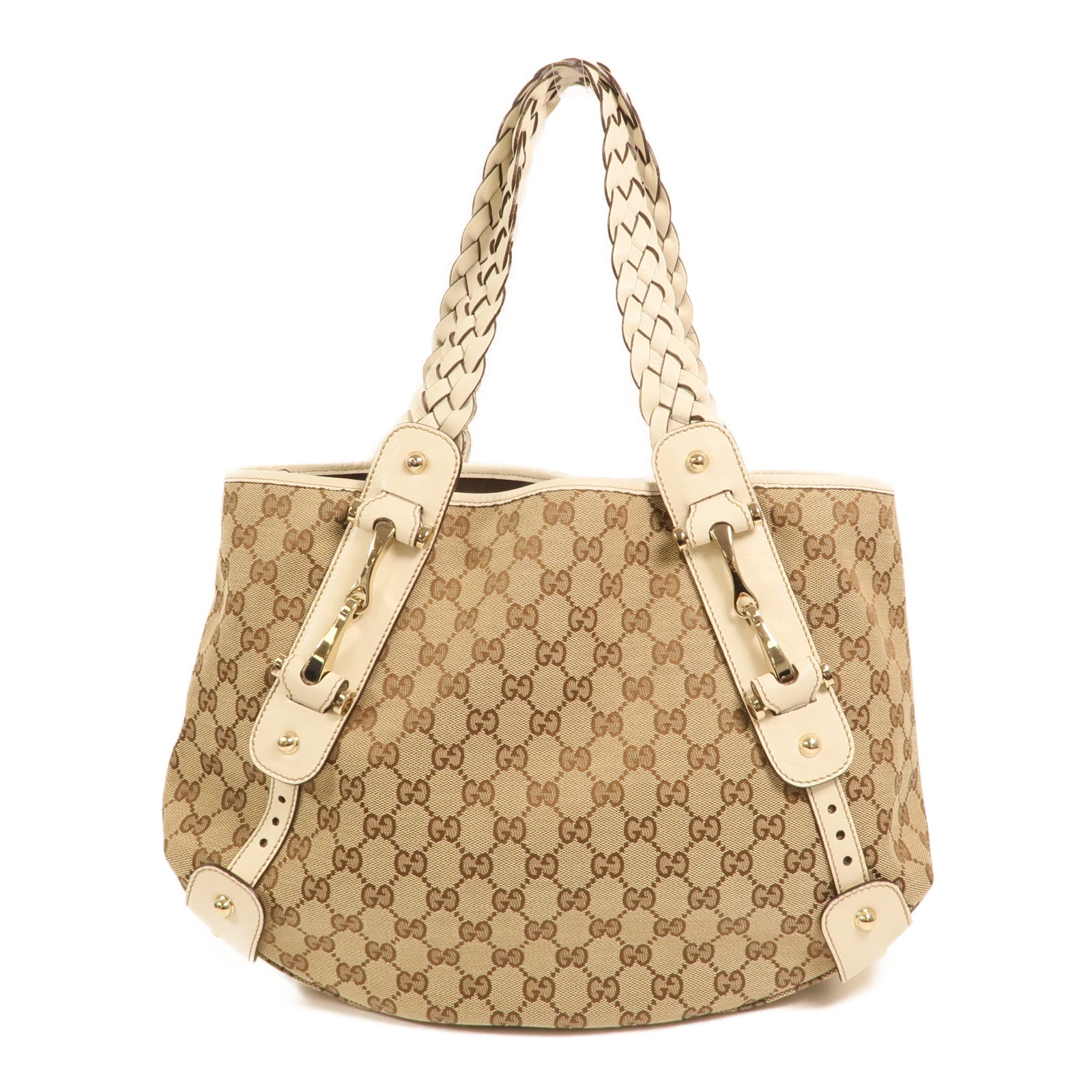 GUCCI 帆布Shoulder Bag金扣肩背袋