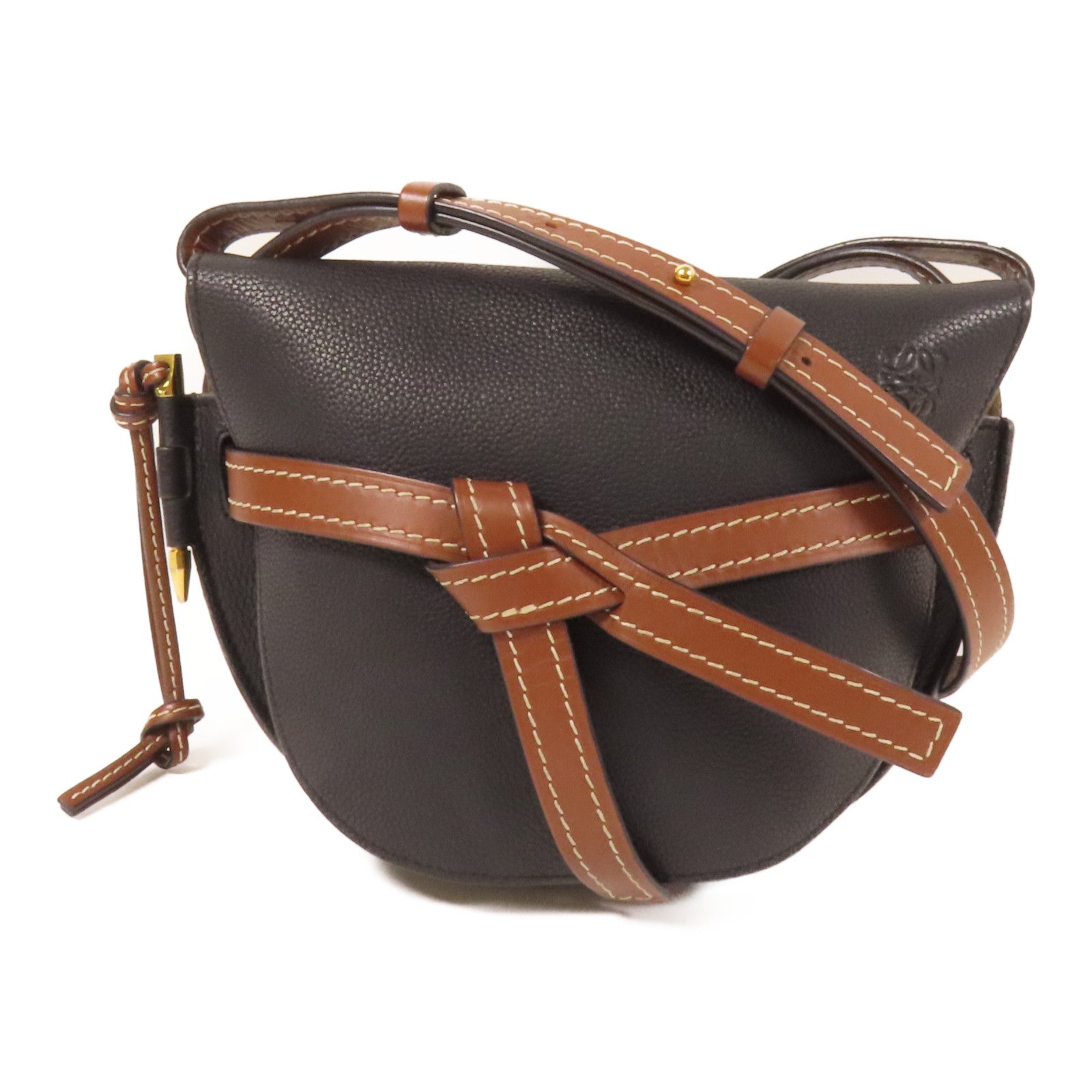 LOEWE 牛皮皮革Gate金扣肩背袋