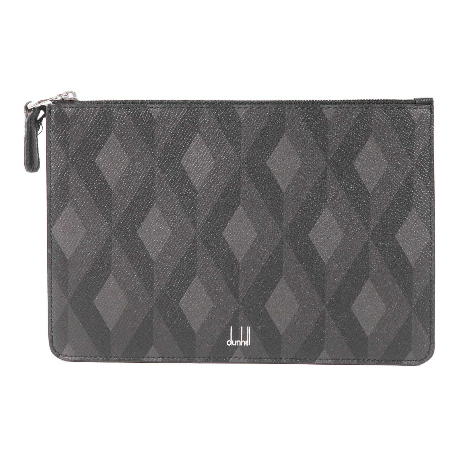 Dunhill 皮革Pouch銀扣手拿包