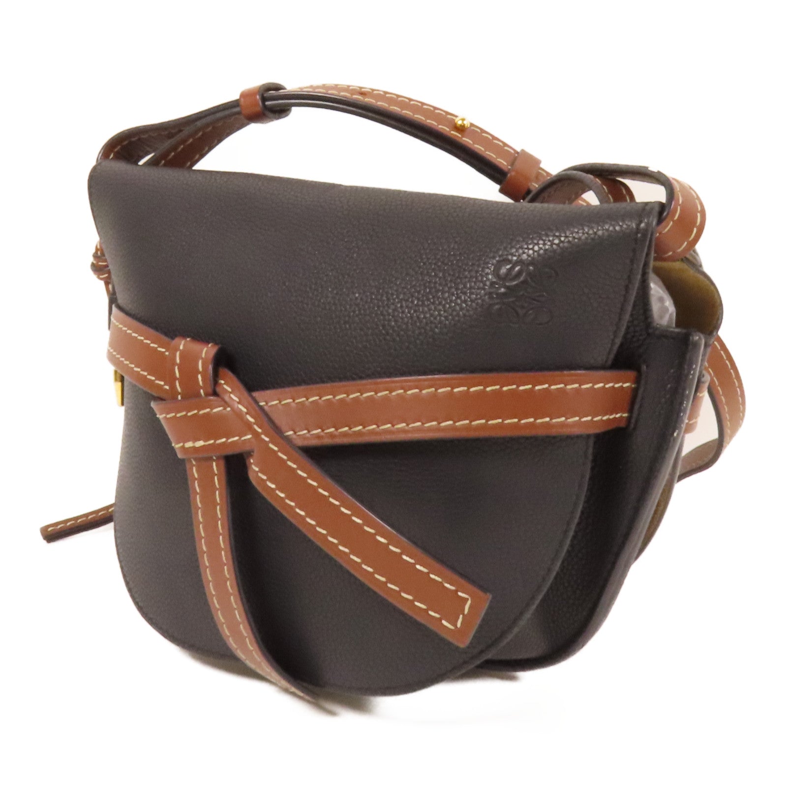 LOEWE 牛皮皮革Gate金扣肩背袋