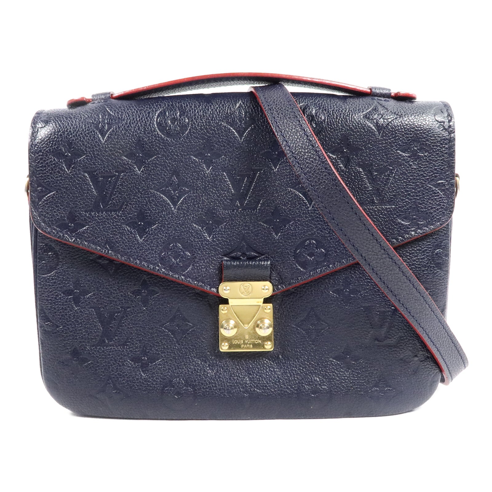 LOUIS VUITTON Monogram Empreinte Pochette Metis金扣手挽肩背兩用袋
