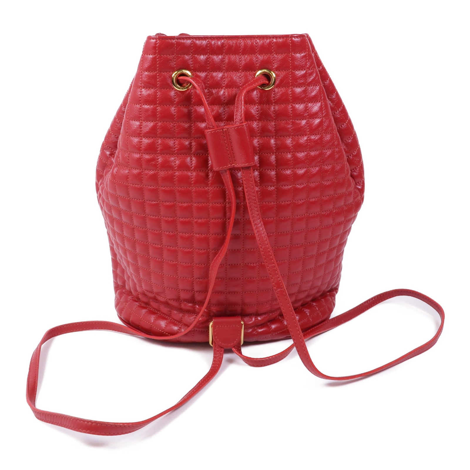 CELINE 牛皮皮革C Charm Bucket Bag金扣背包