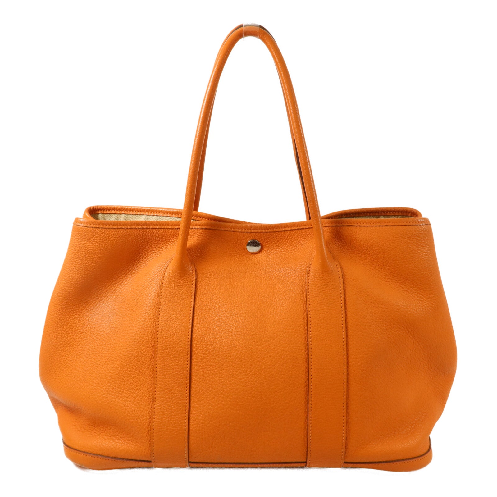 HERMES Negonda皮革Garden Party PM手挽袋Orange