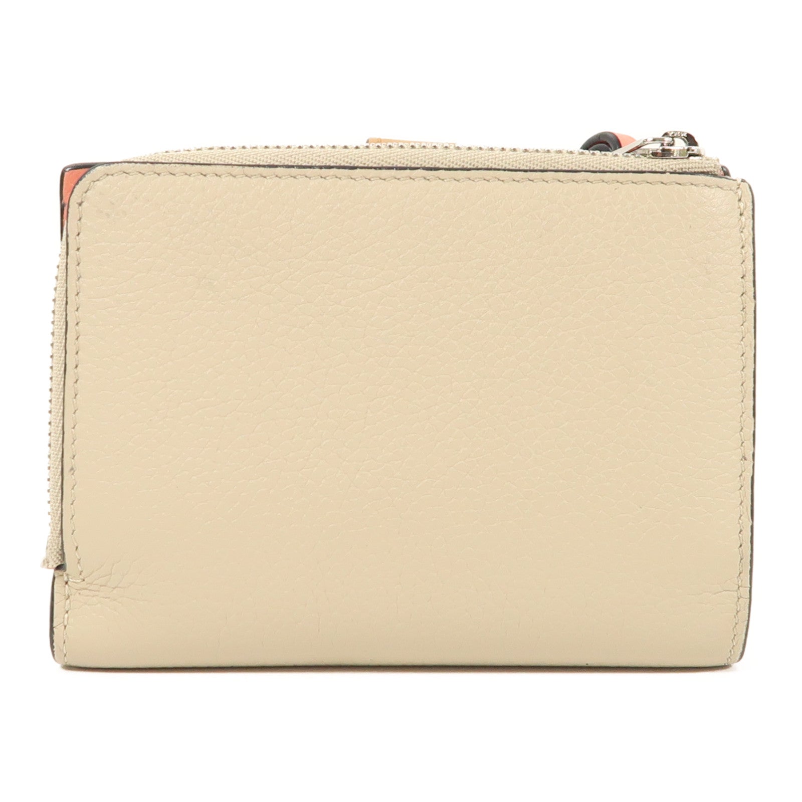 LOEWE 牛皮皮革Fold Wallet銀扣錢包