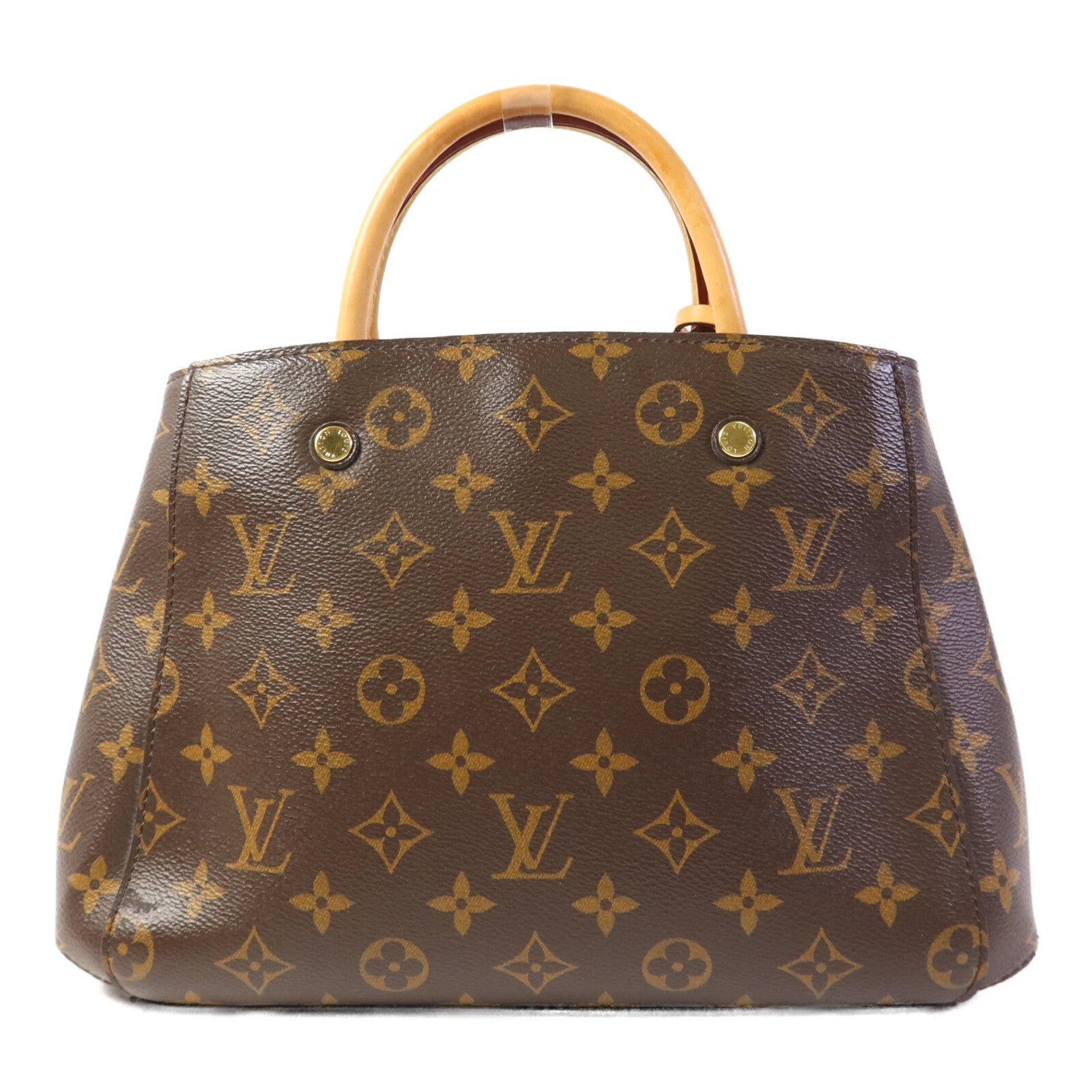LOUIS VUITTON Monogram Montaigne BB金扣手挽肩背兩用袋棕色