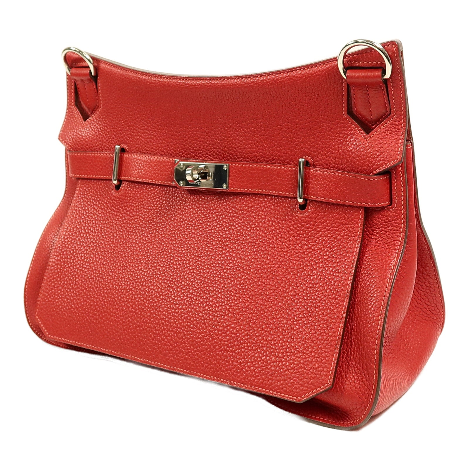 HERMES Togo皮革Jypsiere 34肩背袋Rouge Casaque