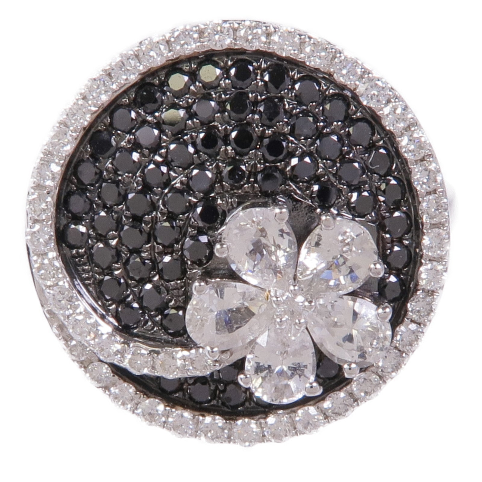 JEWELRY 18K白金White Sapphire/Diamond Ring白色藍寶石/鑽石戒指US#6