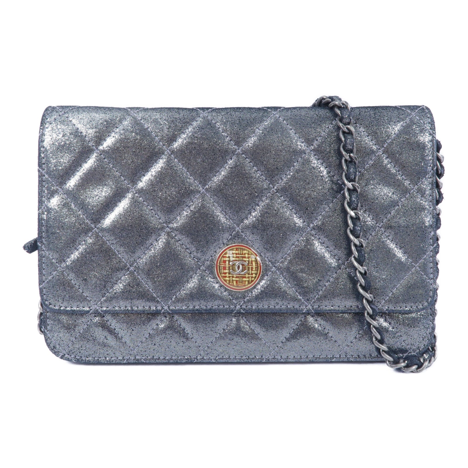 CHANEL 帆布Wallet On Chain鏈帶肩背袋