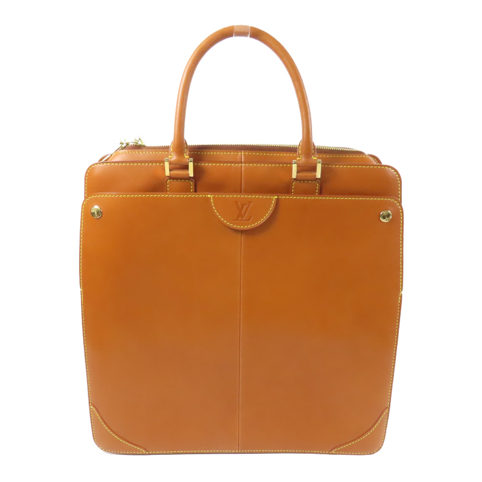 LOUIS VUITTON 皮革Negeb PM金扣手挽袋