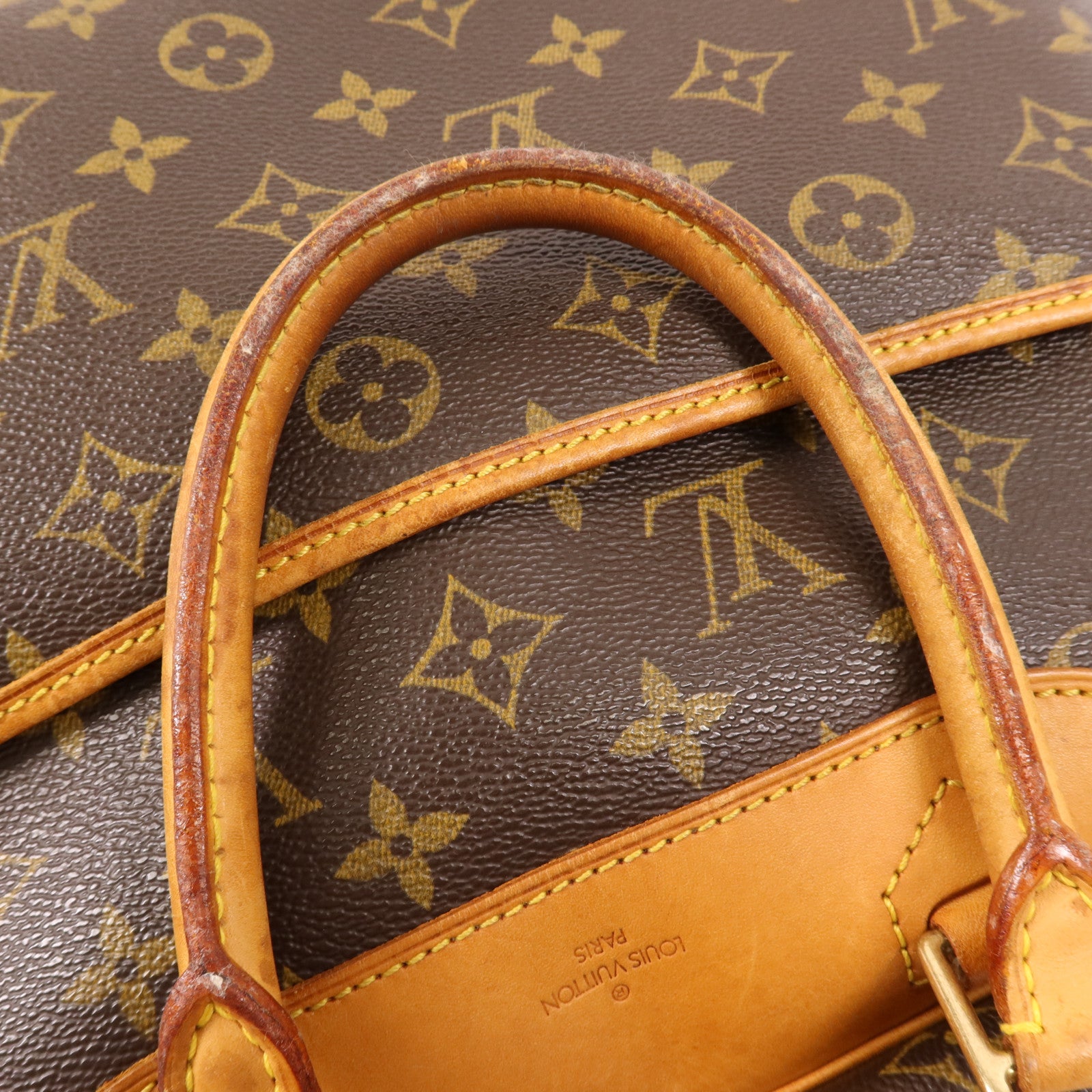 LOUIS VUITTON Monogram Deauville金扣手挽袋