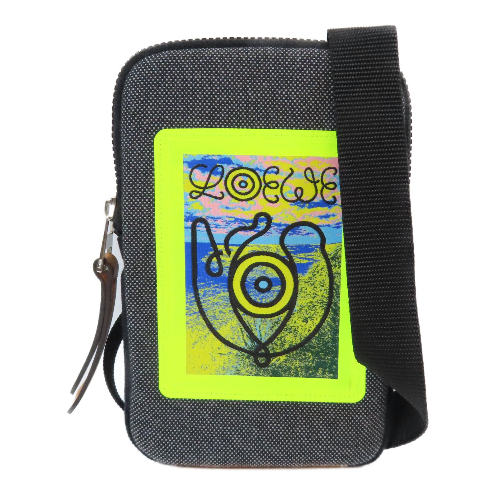 LOEWE 【激減優惠】帆布Eye/Loewe/Nature銀扣手機袋黑色– Brand