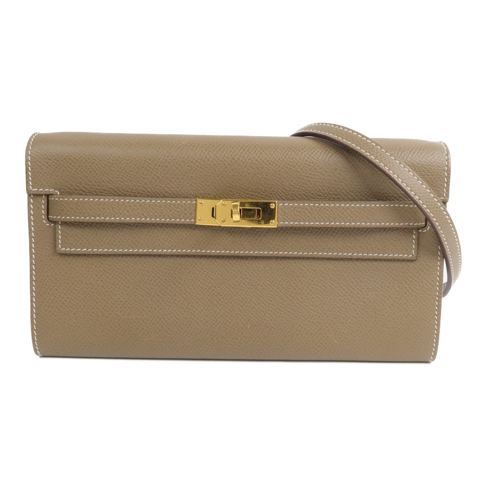 HERMES Epsom皮革Kelly To Go肩背袋Etoupe