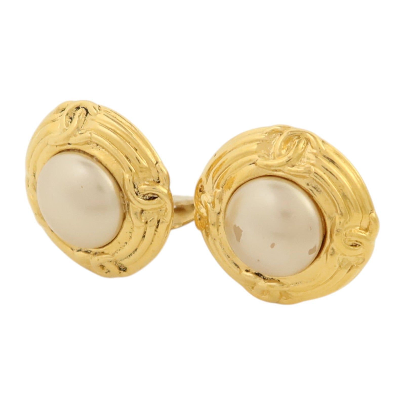 CHANEL 金屬/PVC Vintage Earrings耳環