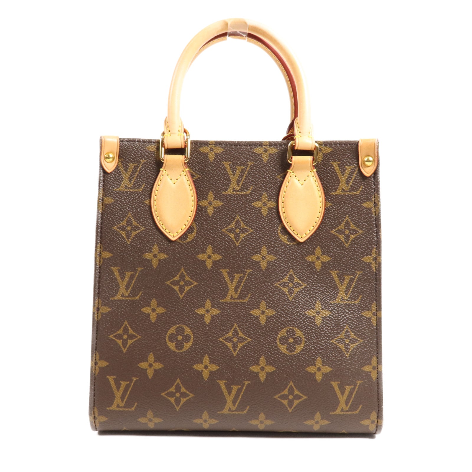LOUIS VUITTON Monogram Sac Plat BB金扣手挽肩背兩用袋