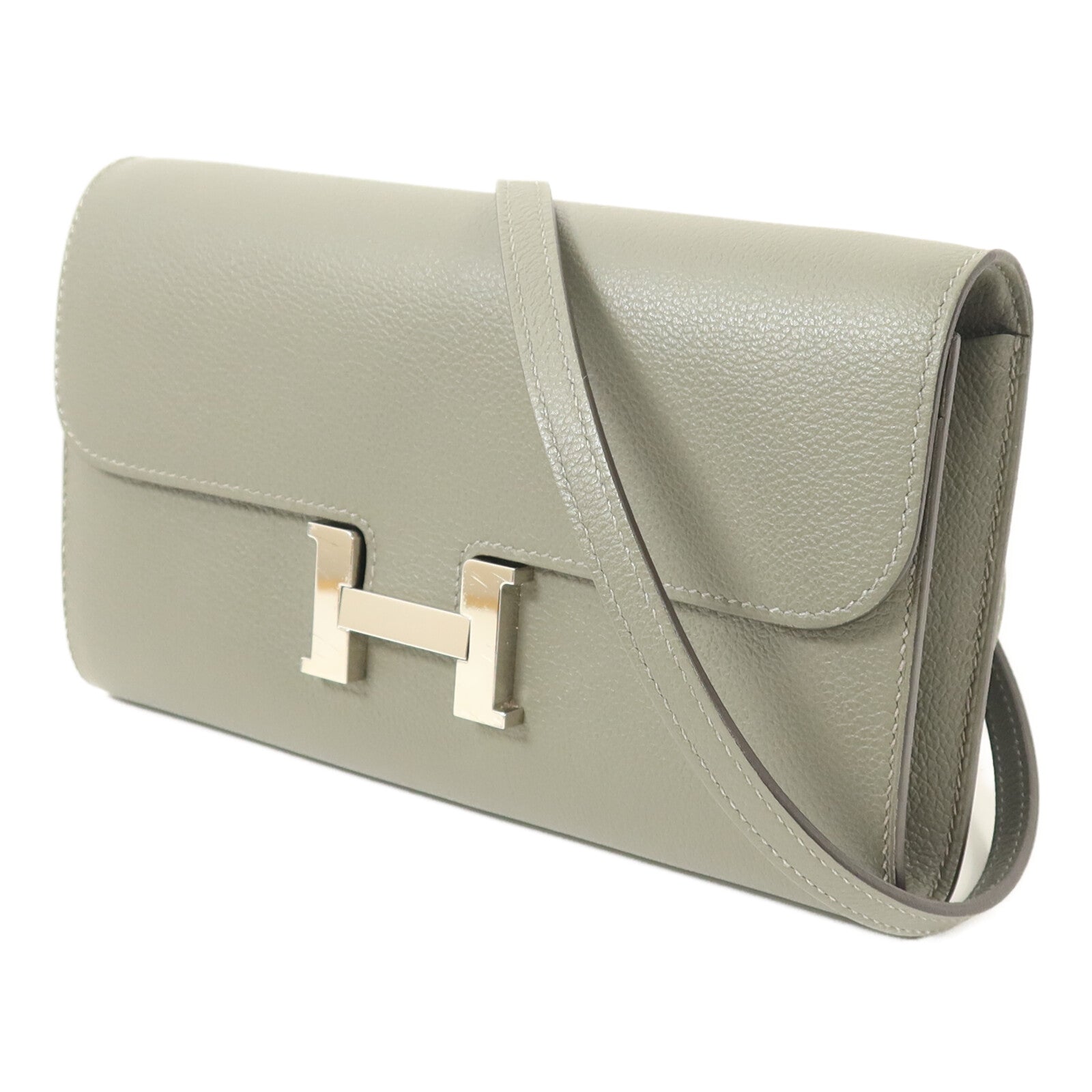 HERMES Evercolor皮革Constance To Go肩背袋Gris Meyer