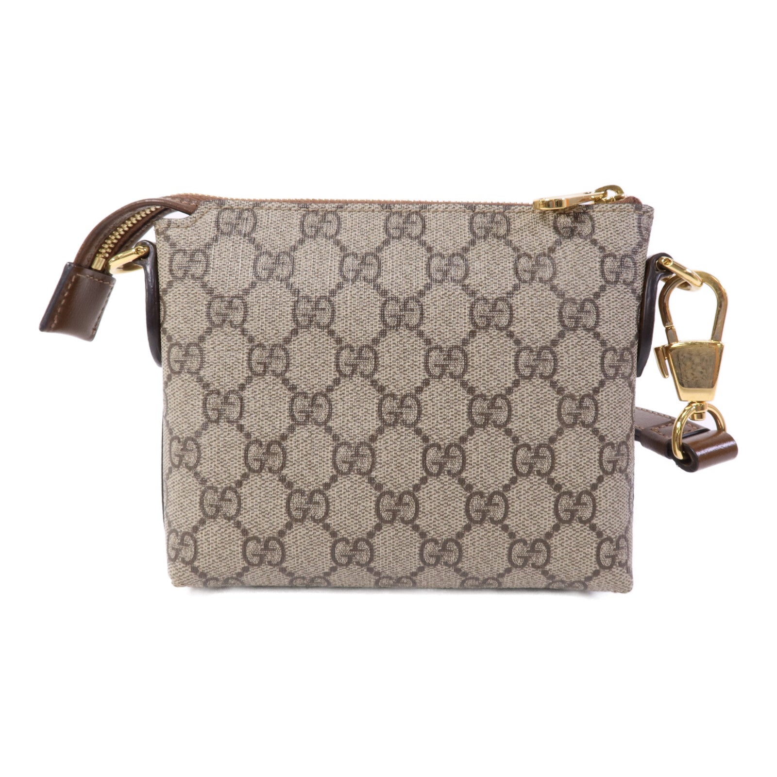 GUCCI 塗層帆布Interlocking G Messenger Bag金扣肩背袋