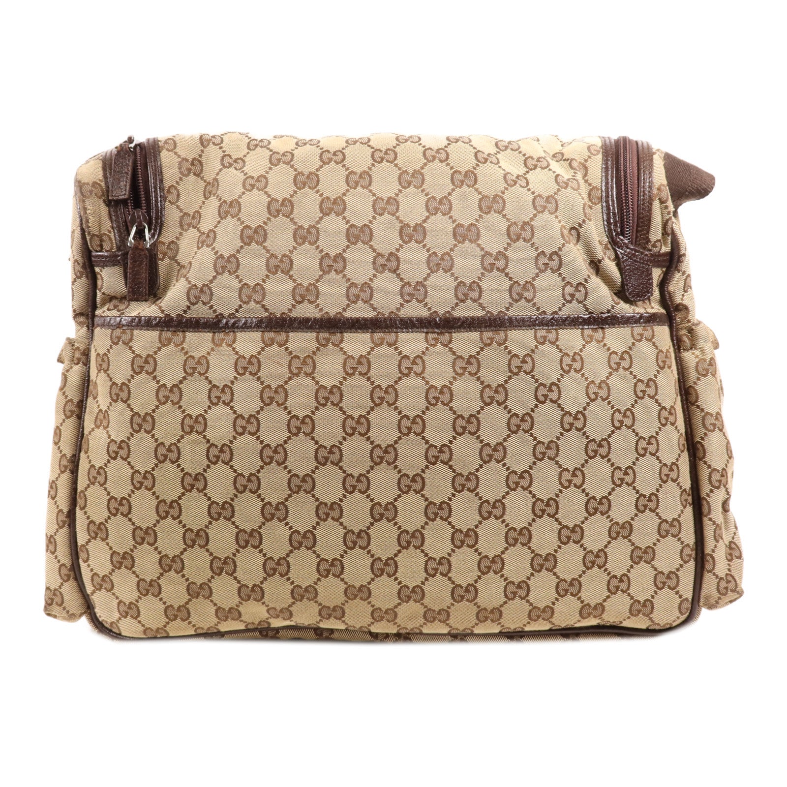 GUCCI 帆布Shoulder Bag銀扣肩背袋