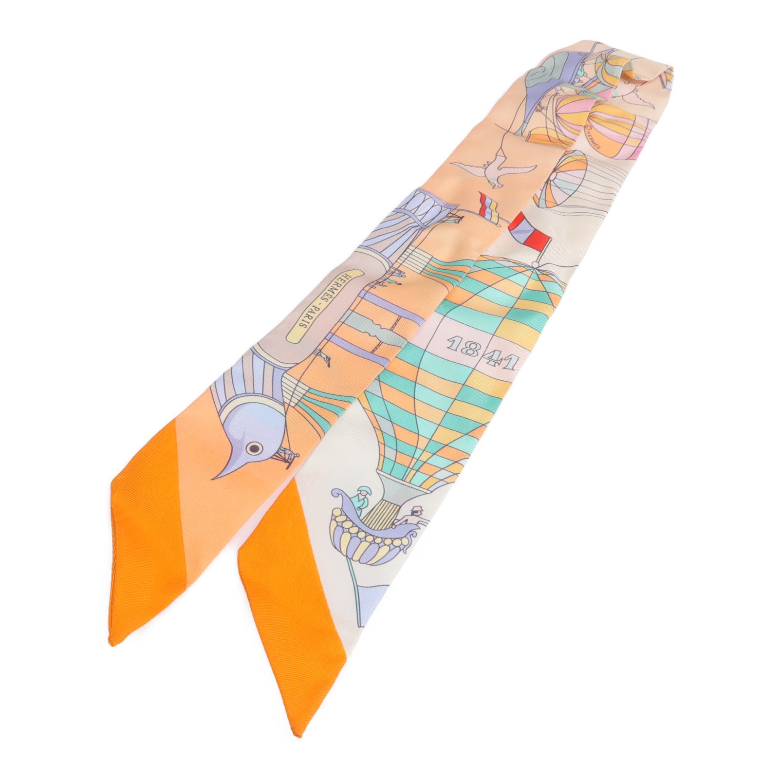 HERMES 絲質Twilly絲巾