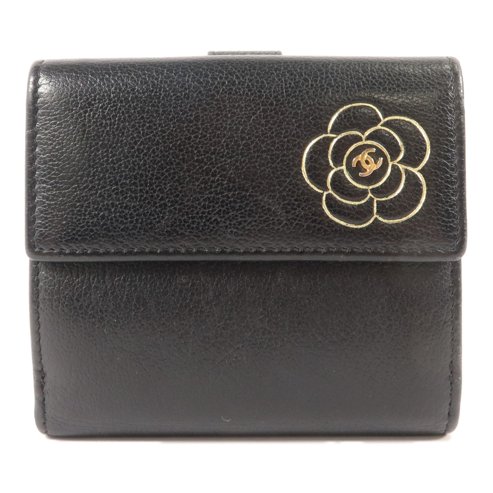 CHANEL 牛皮皮革Camellia Wallet錢包