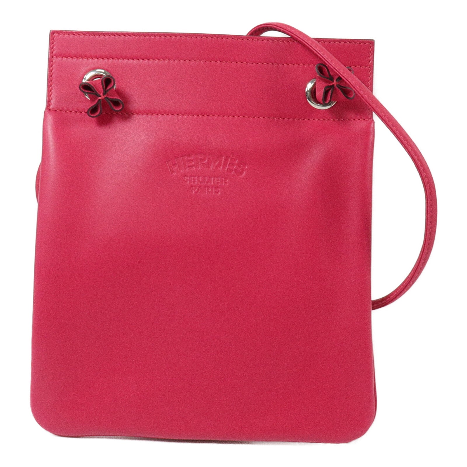 HERMES Swift皮革Aline Mini肩背袋Framboise