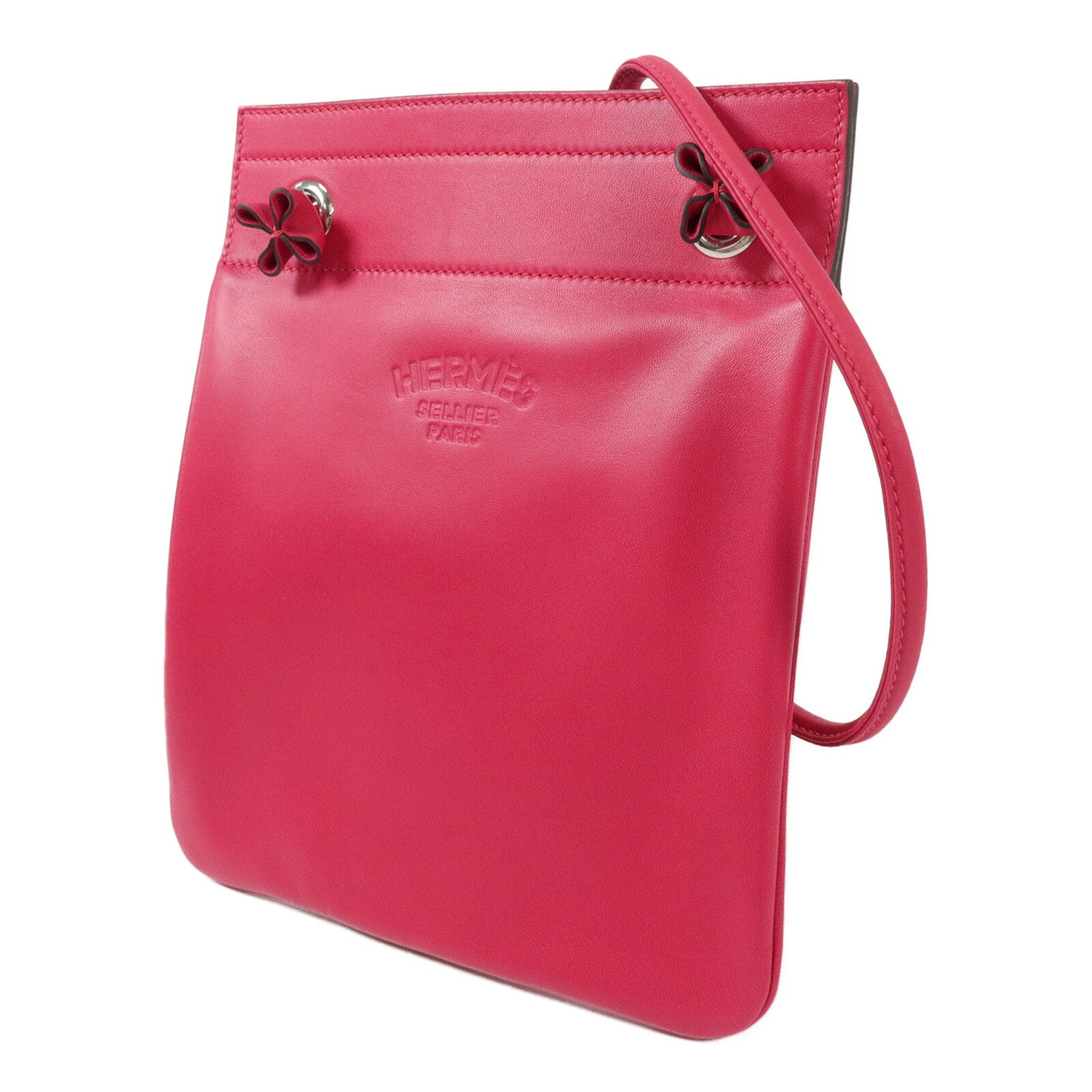 HERMES Swift皮革Aline Mini肩背袋Framboise