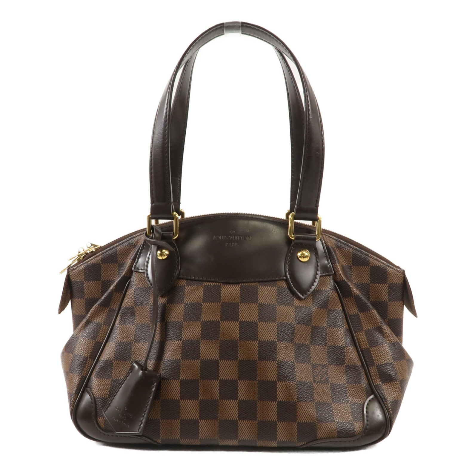 LOUIS VUITTON Damier Verona PM金扣肩背袋