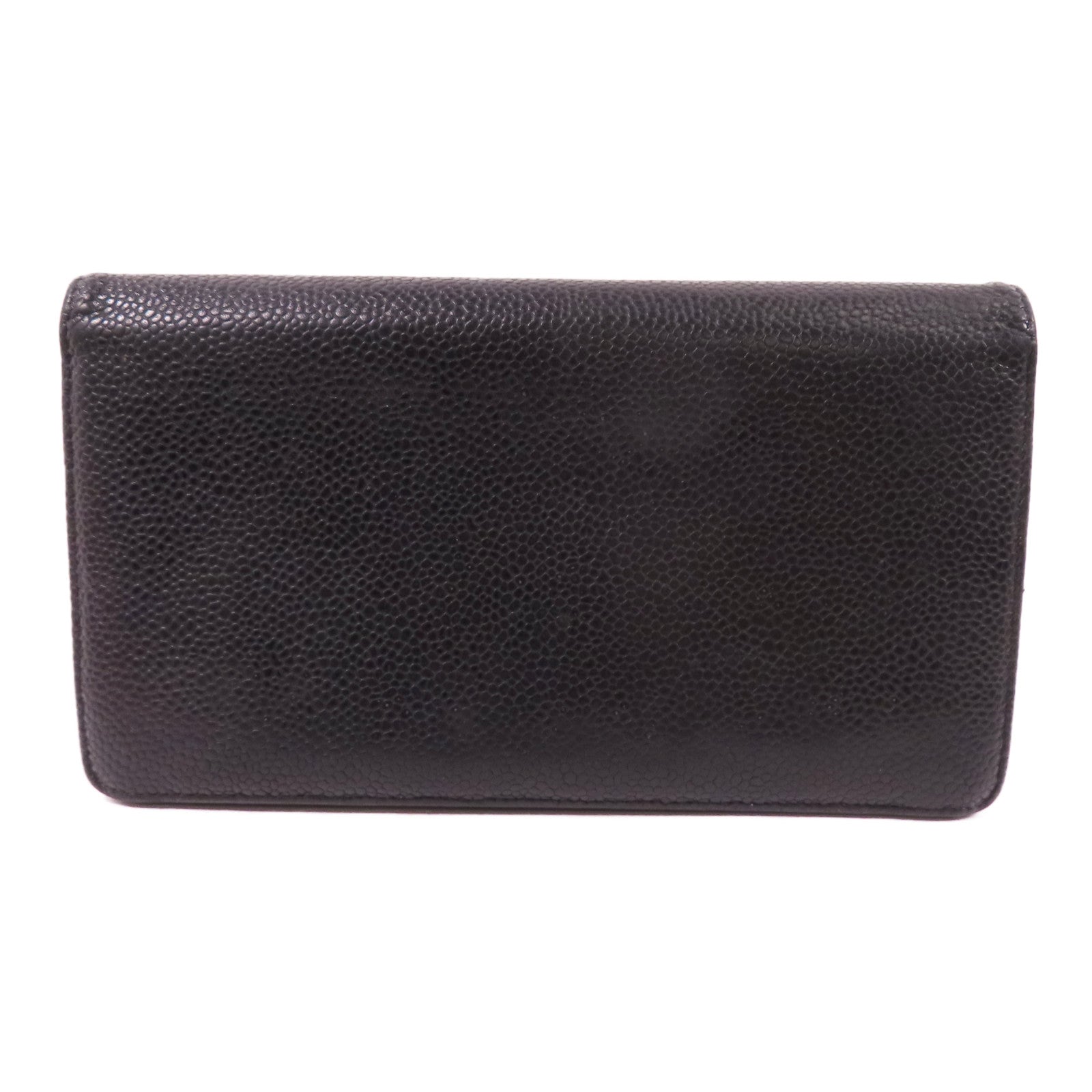 CHANEL 牛皮皮革Long Wallet銀扣長錢包