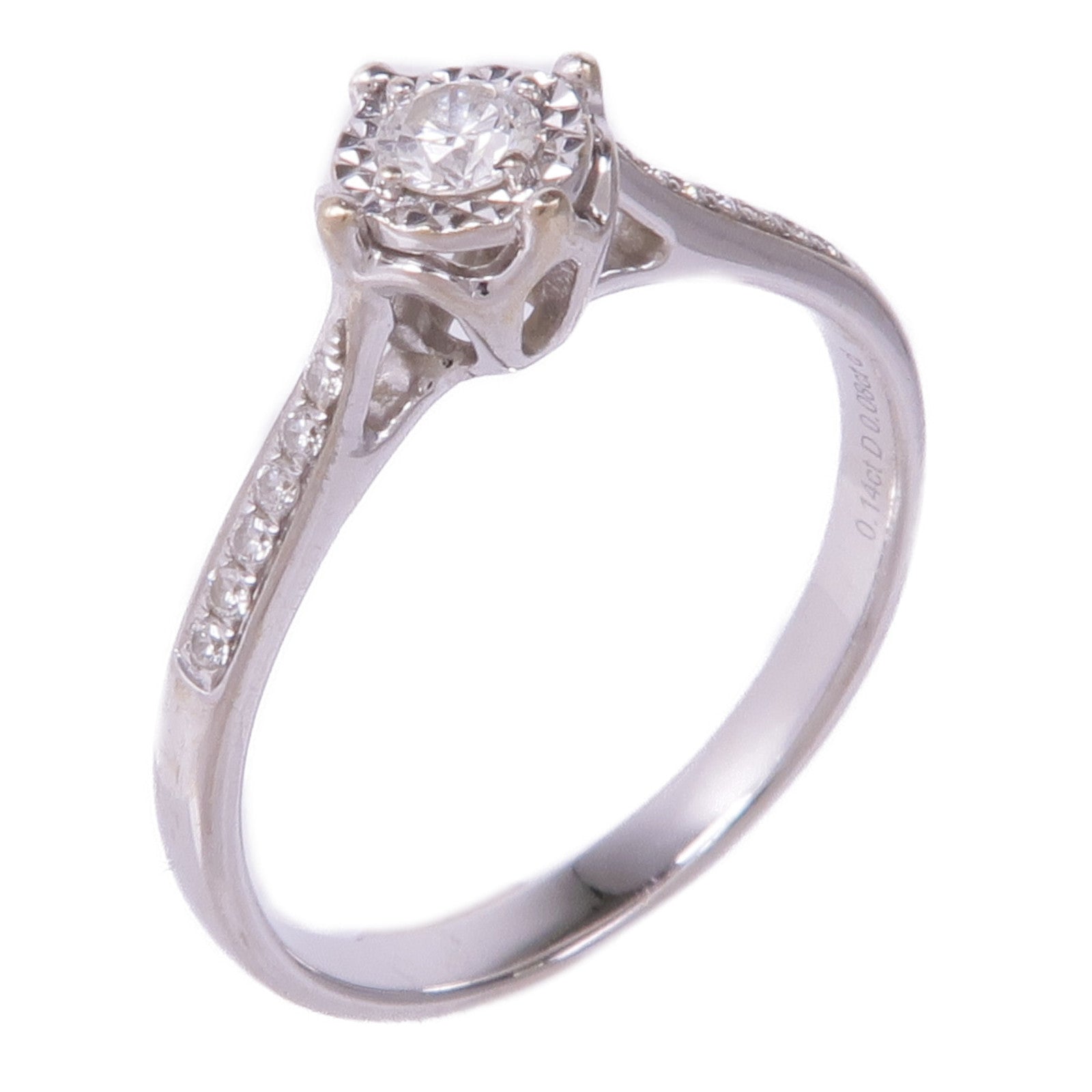 JEWELRY 【激減優惠】18K白金Diamond Ring鑽石戒指US#7.5