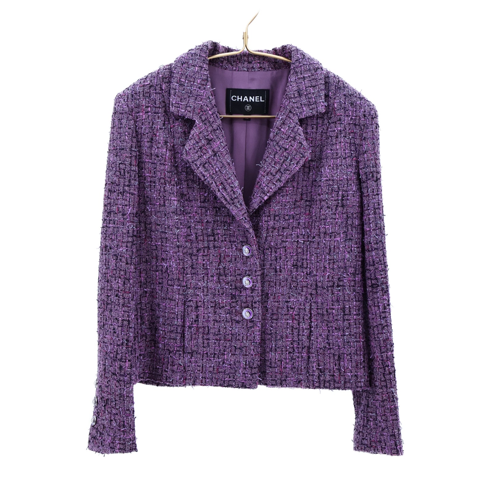 CHANEL Acrylic/Cotton Look 12 Tweed Jacket外套