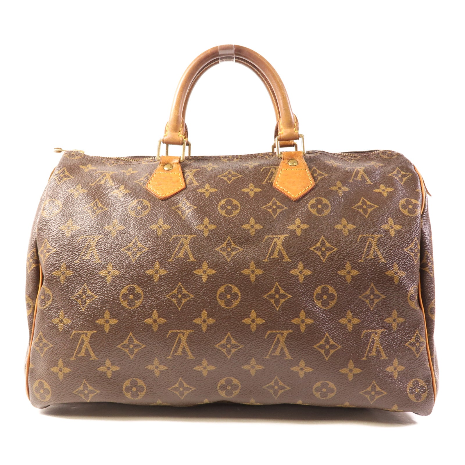 LOUIS VUITTON Monogram Speedy 35金扣手挽袋
