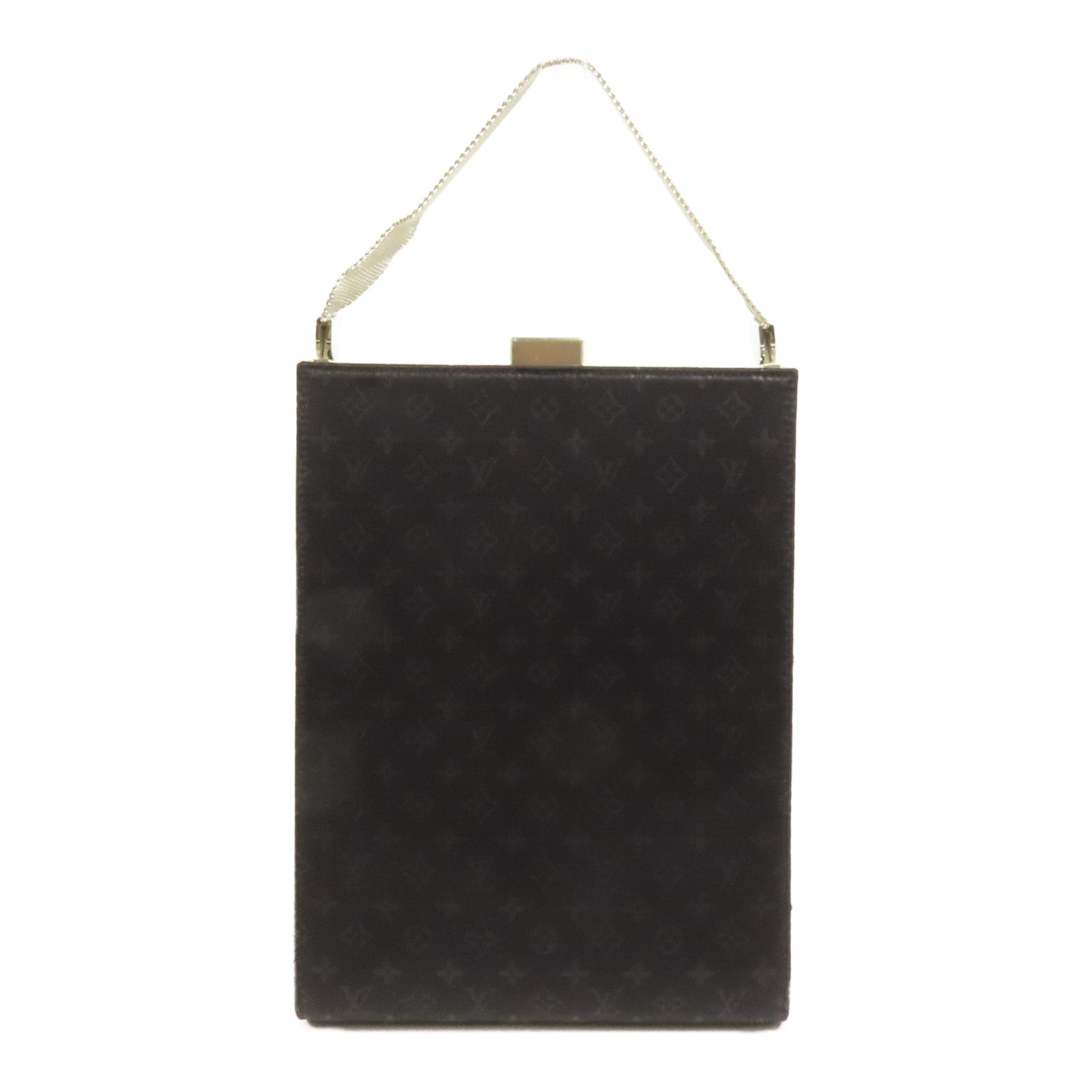 LOUIS VUITTON 【激減優惠】Monogram Satin Ange GM銀扣手挽袋