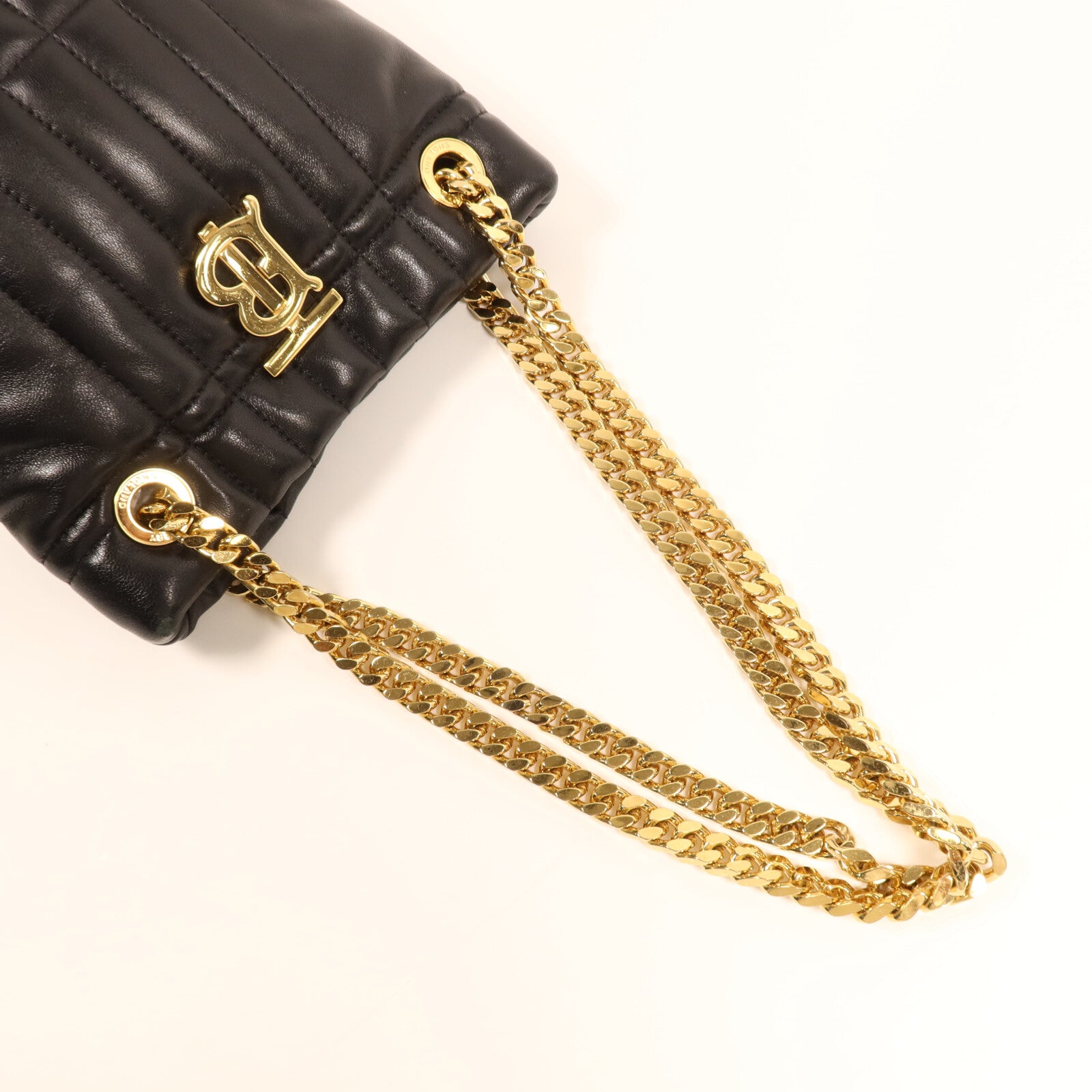 BURBERRY 牛皮皮革Lola Mini Bucket金扣鏈帶肩背袋