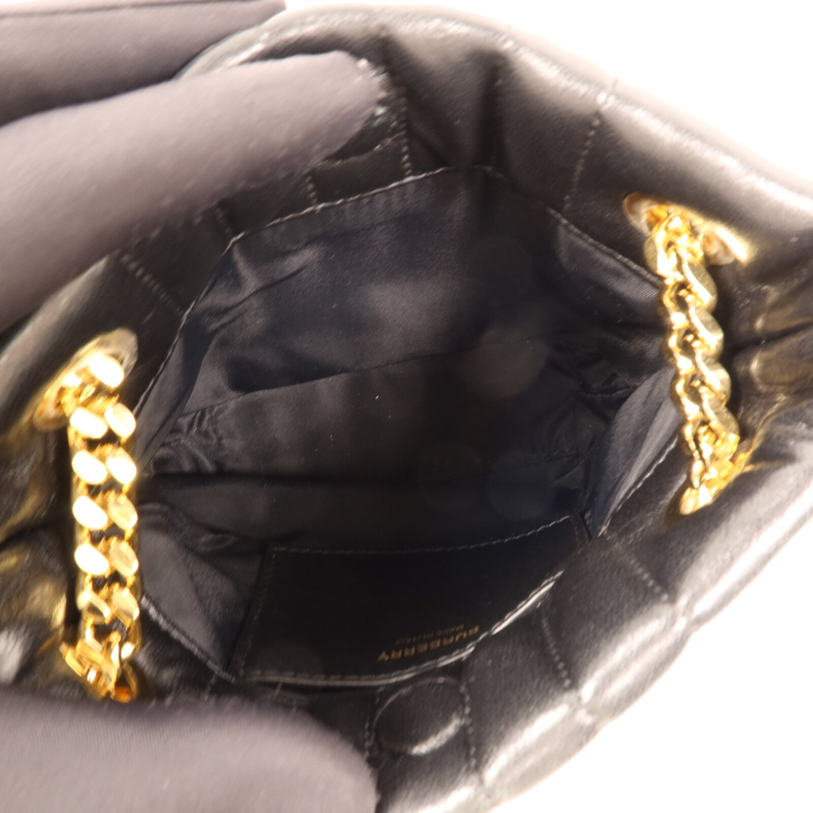 BURBERRY 牛皮皮革Lola Mini Bucket金扣鏈帶肩背袋