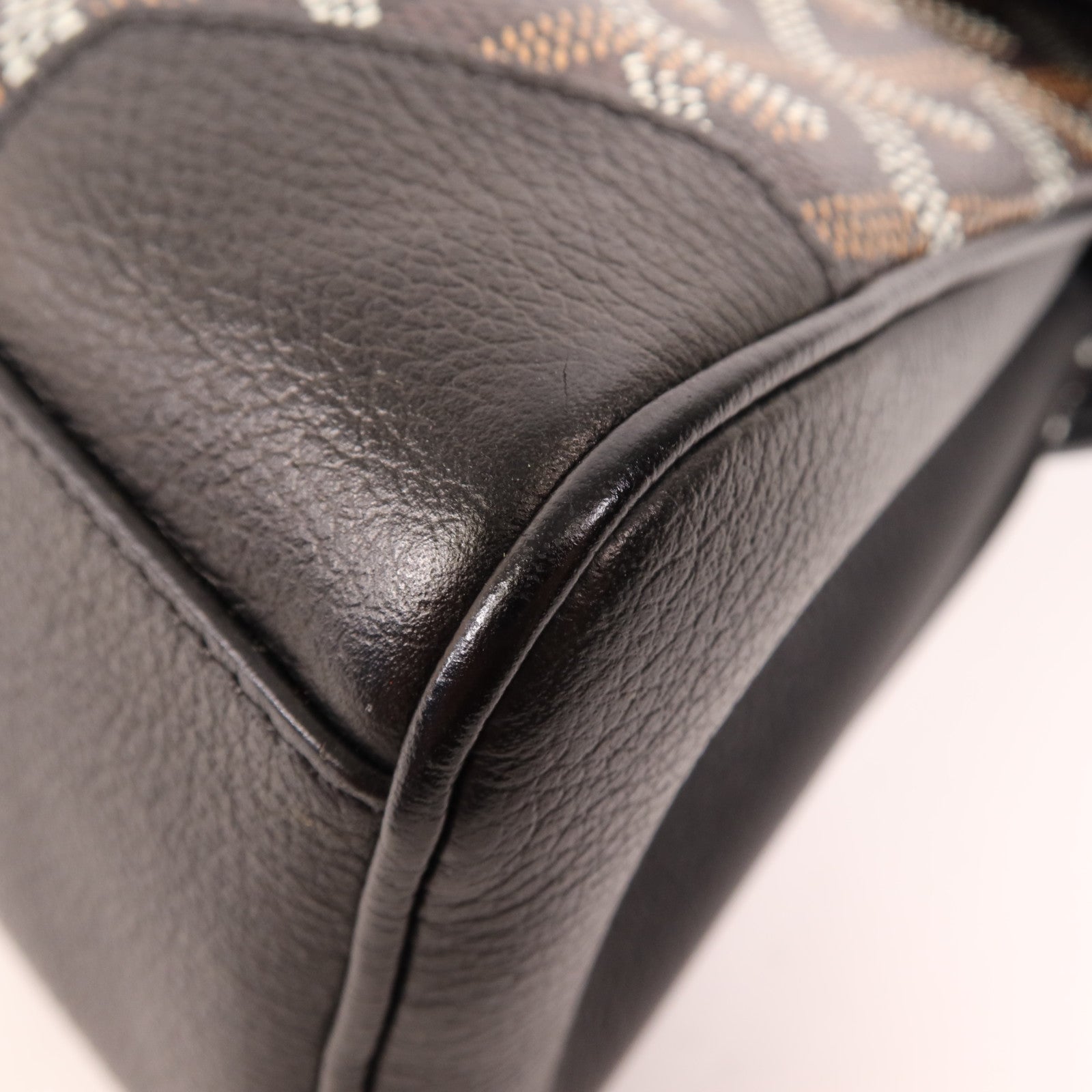 GOYARD 塗層帆布/牛皮皮革Saigon Mini銀扣手挽肩背兩用袋