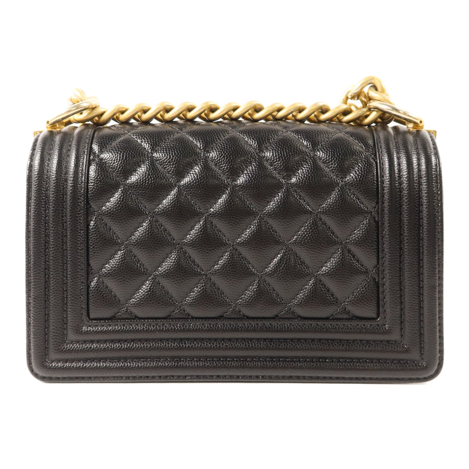 CHANEL 牛皮皮革Boy 20金扣鏈帶肩背袋