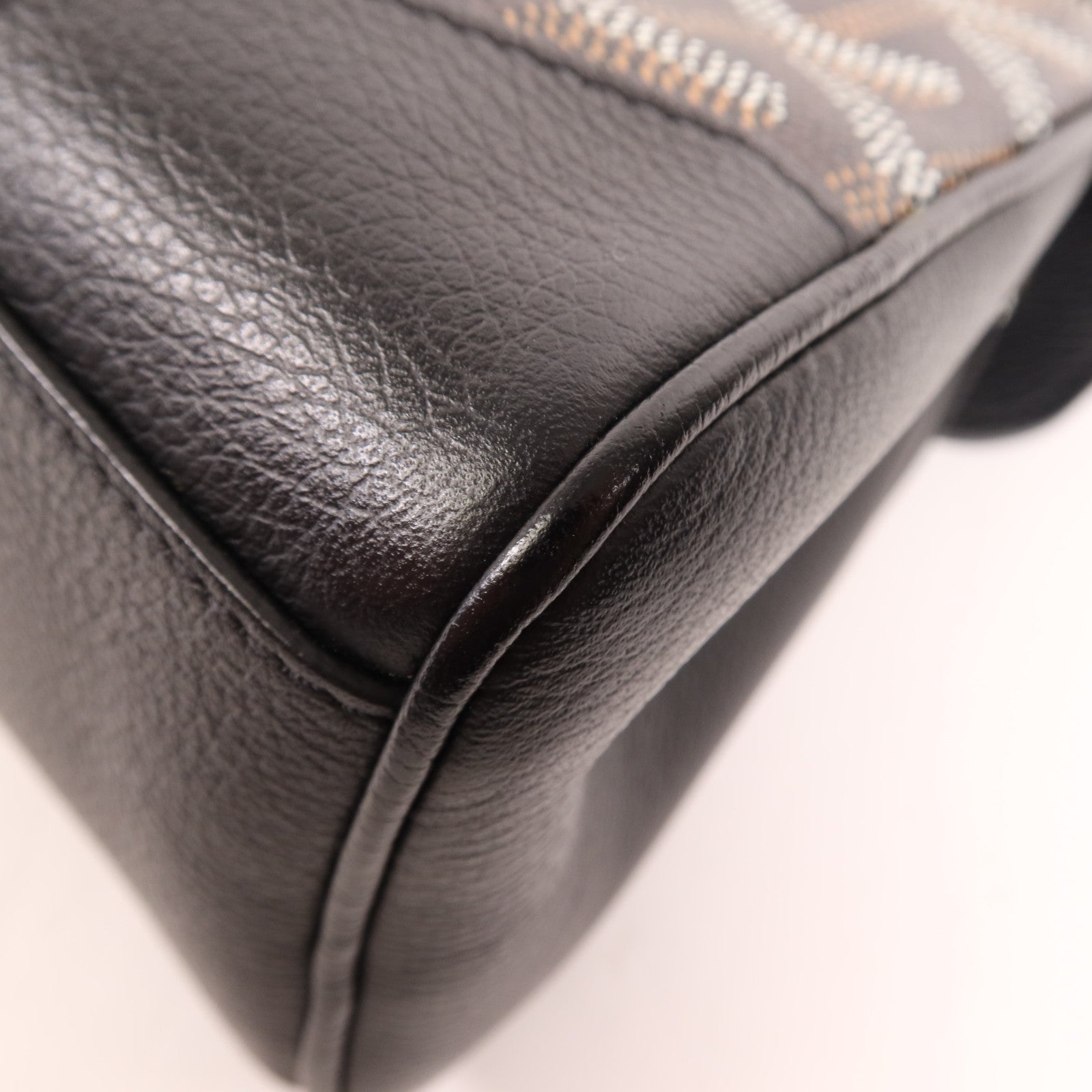 GOYARD 塗層帆布/牛皮皮革Saigon Mini銀扣手挽肩背兩用袋