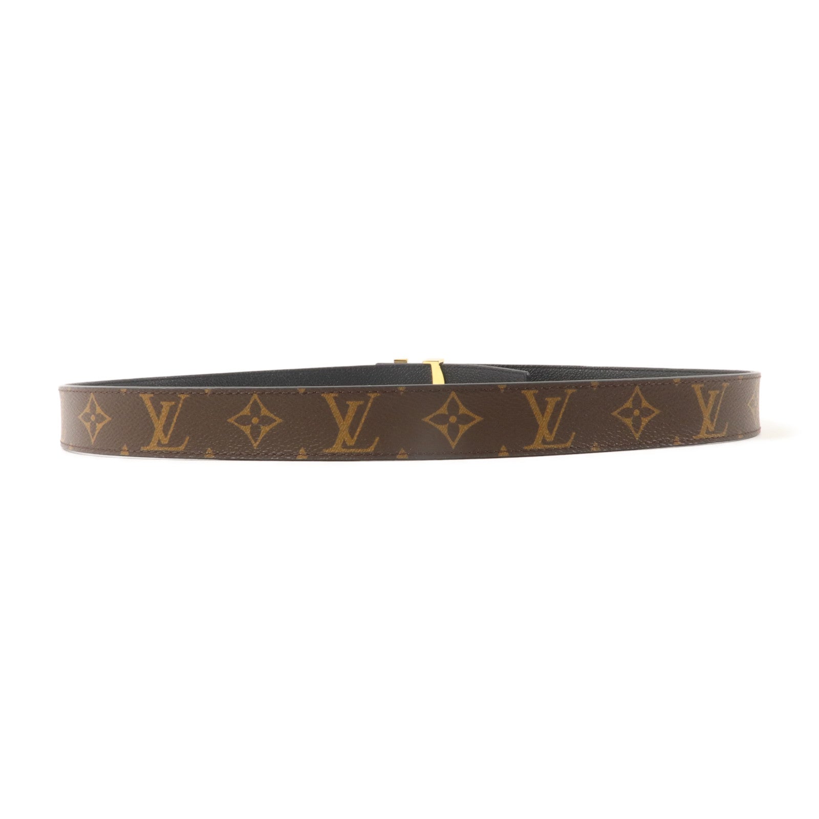 LOUIS VUITTON Monogram 30mm Initiales Belt 90cm皮帶