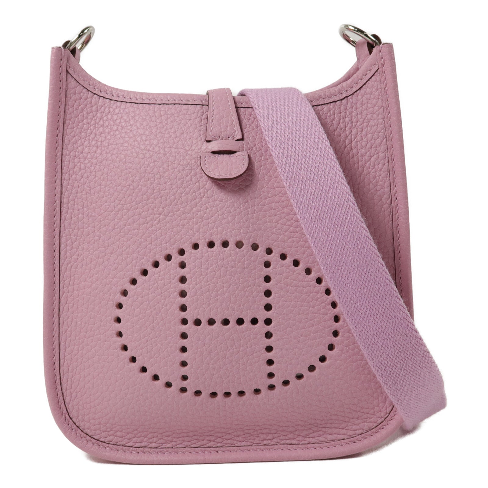 HERMES Clemence皮革Evelyne TPM肩背袋Mauve Sylvestre