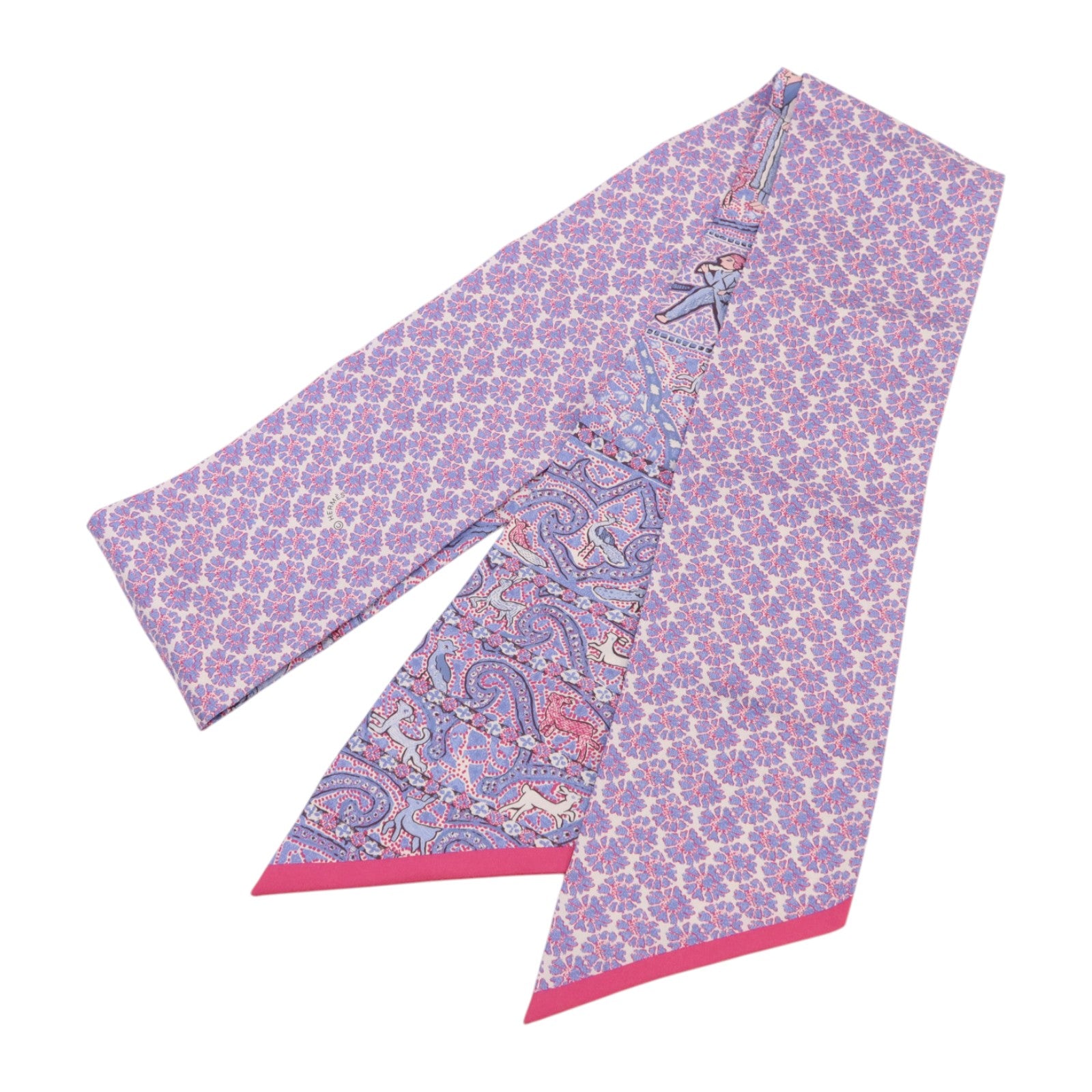 HERMES 絲質Maxi Twilly Slim絲巾