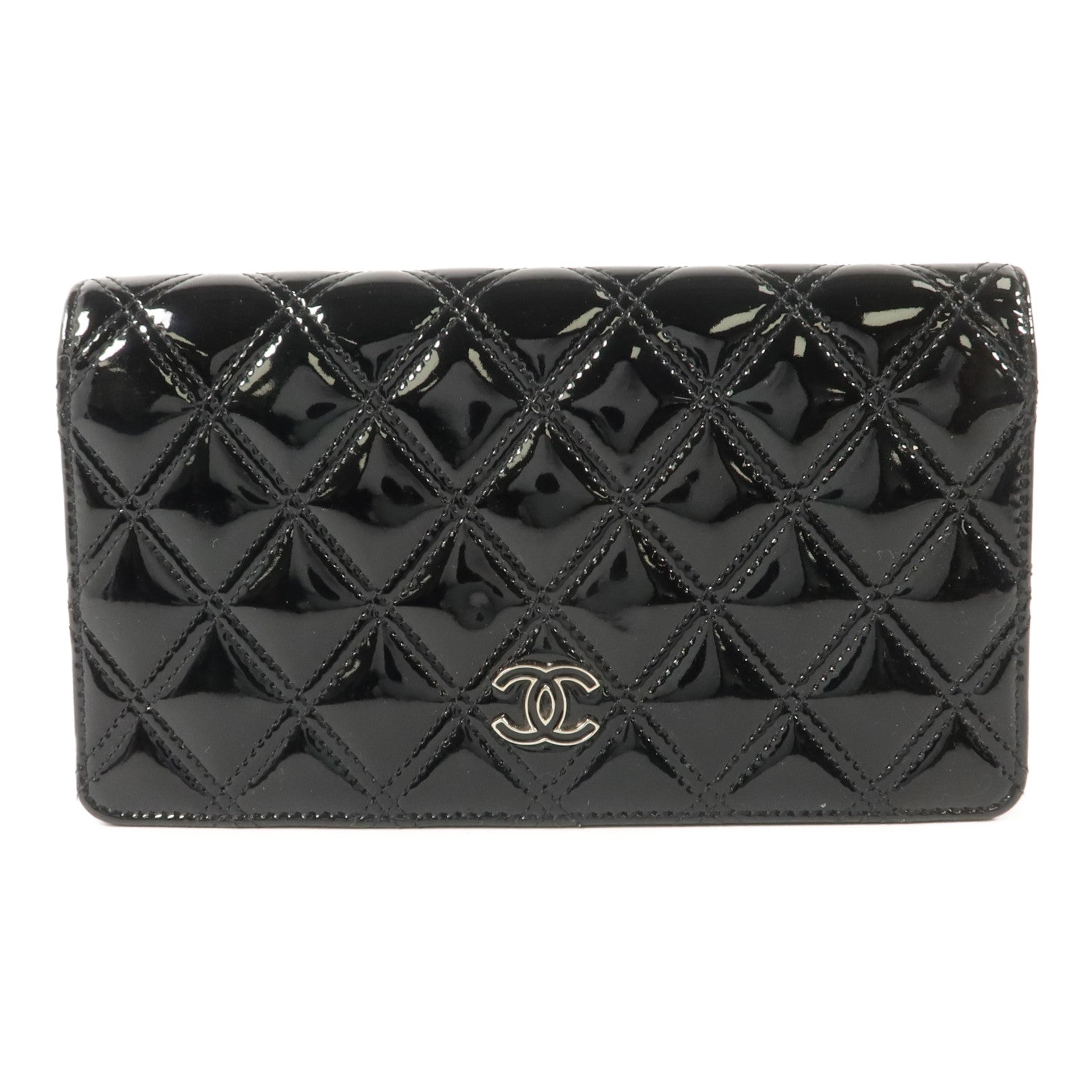 CHANEL 漆皮皮革Long Bifold Wallet長錢包