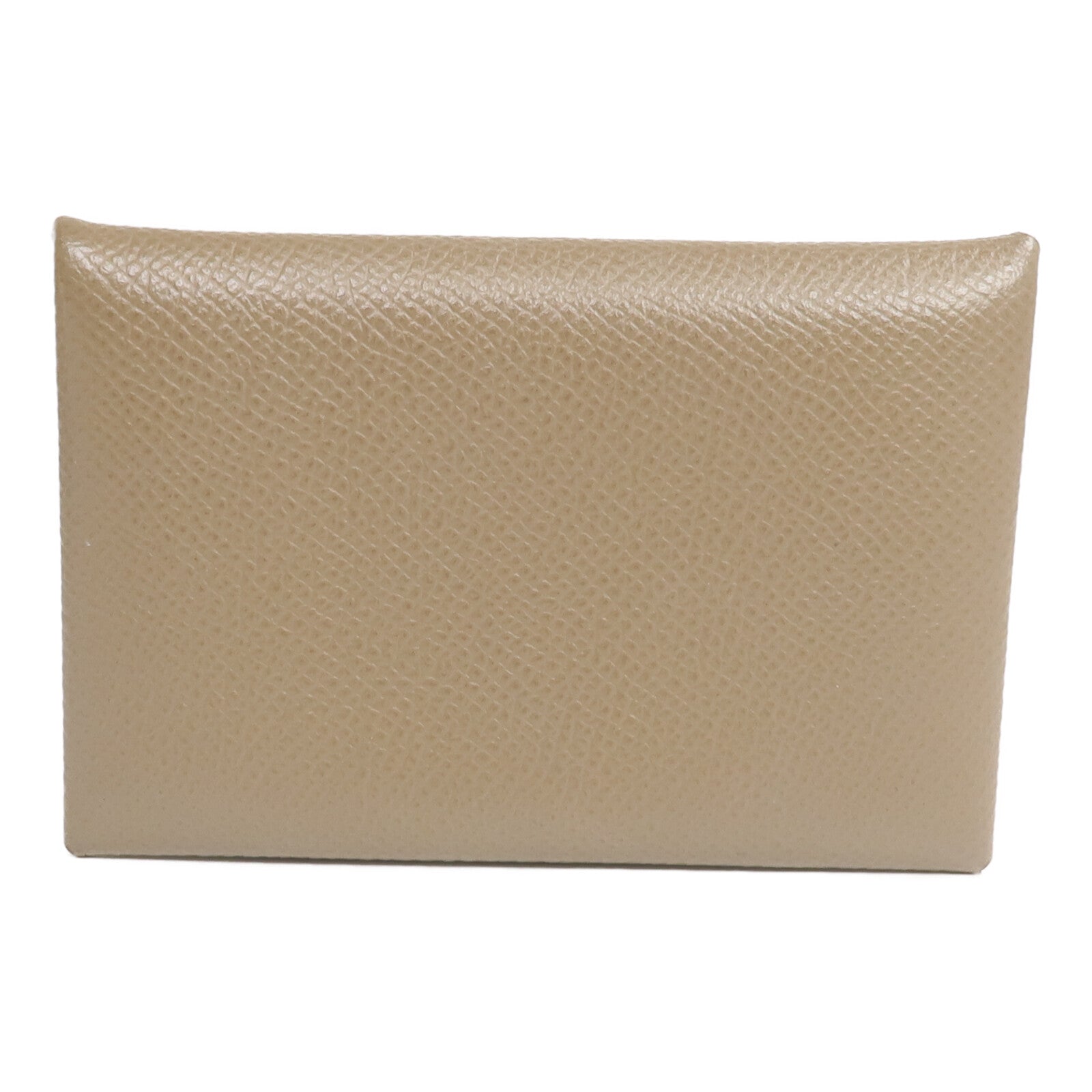HERMES Epsom皮革Calvi卡片套Etoupe